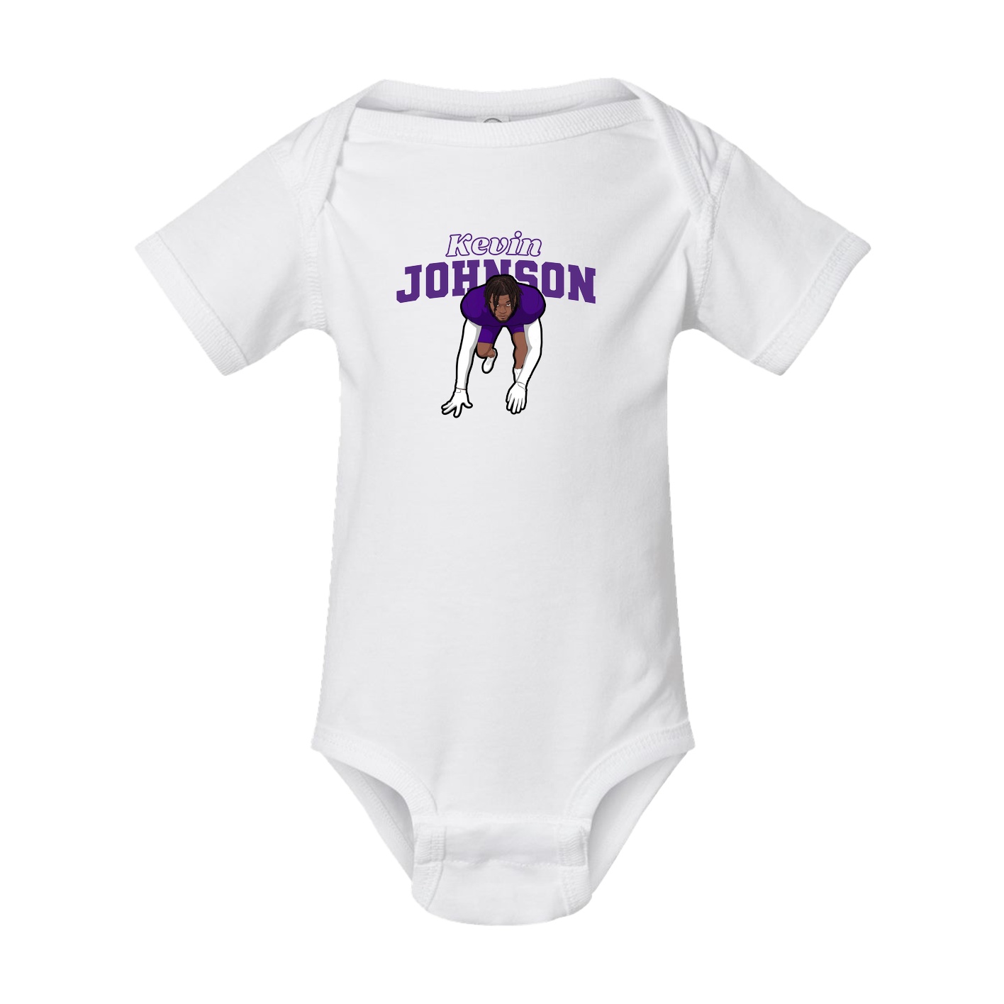 Baby Onesie — Name Arch in White