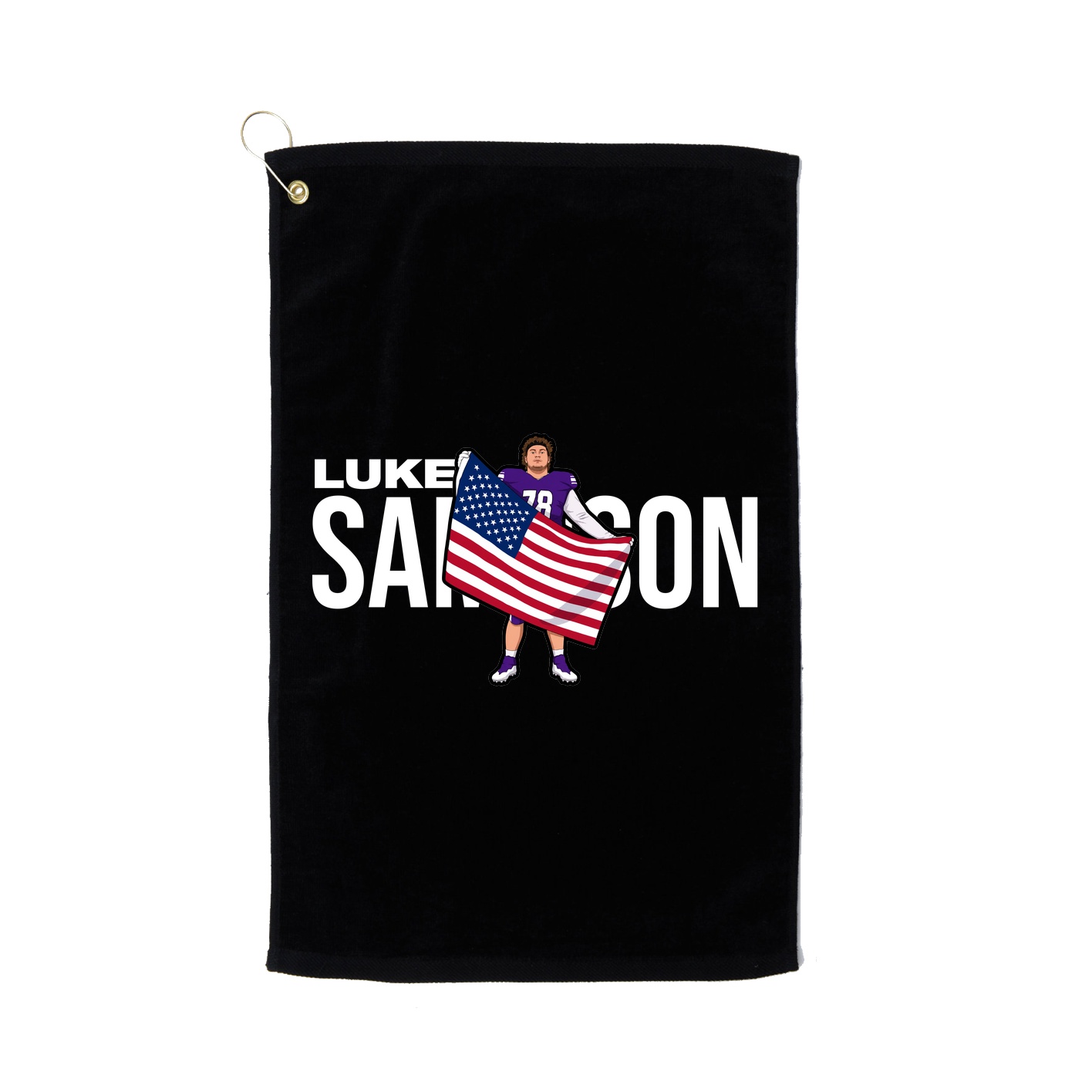 Golf Towel — Player Name in Black