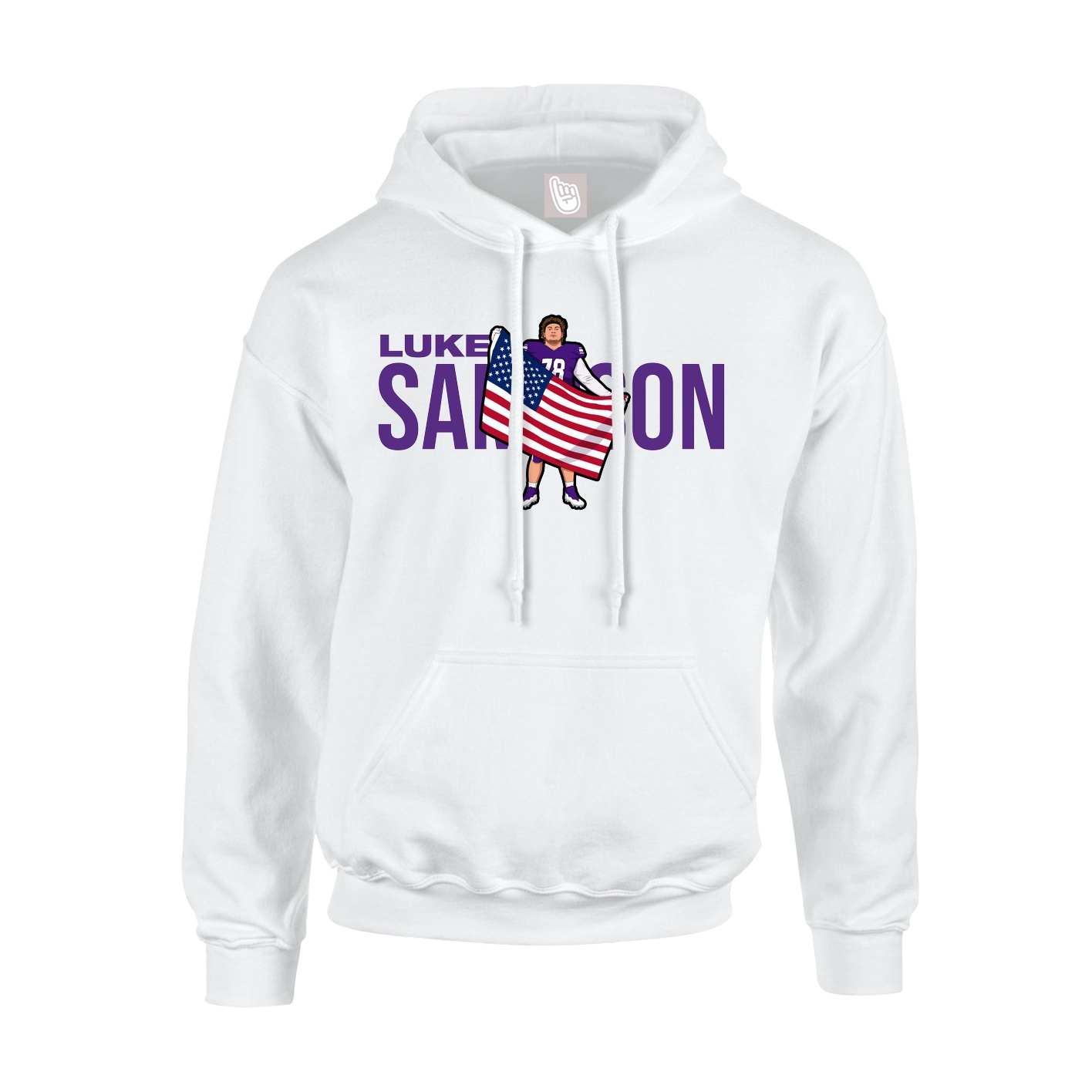 Hoodie — Player Name in White