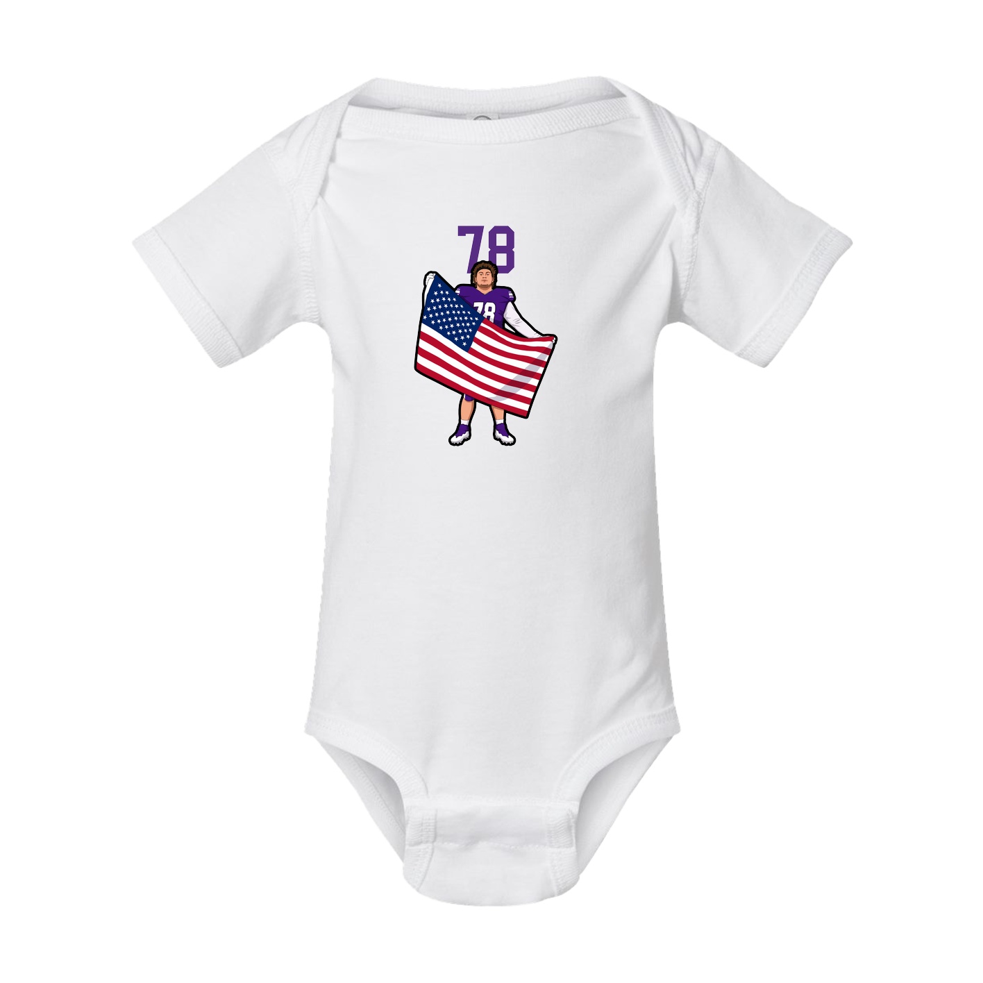 Baby Onesie — Number Top in White