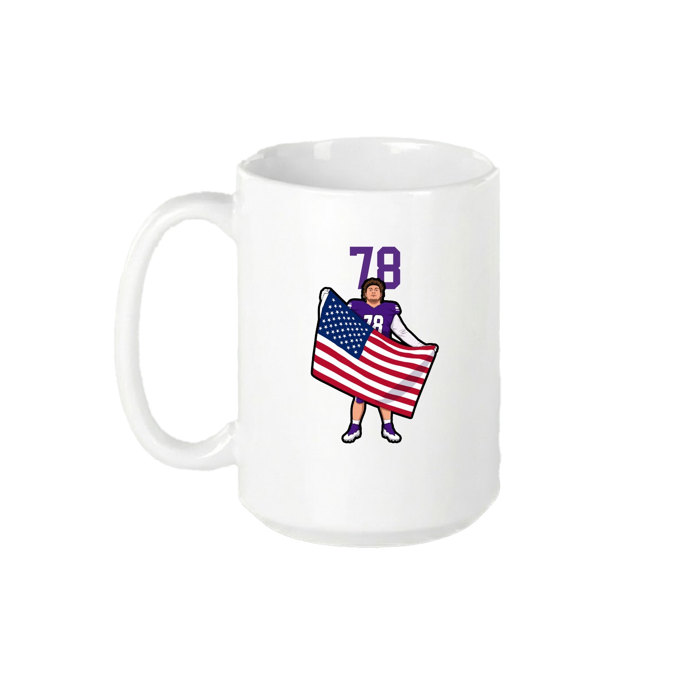 15oz Coffee Mug — Number Top in White