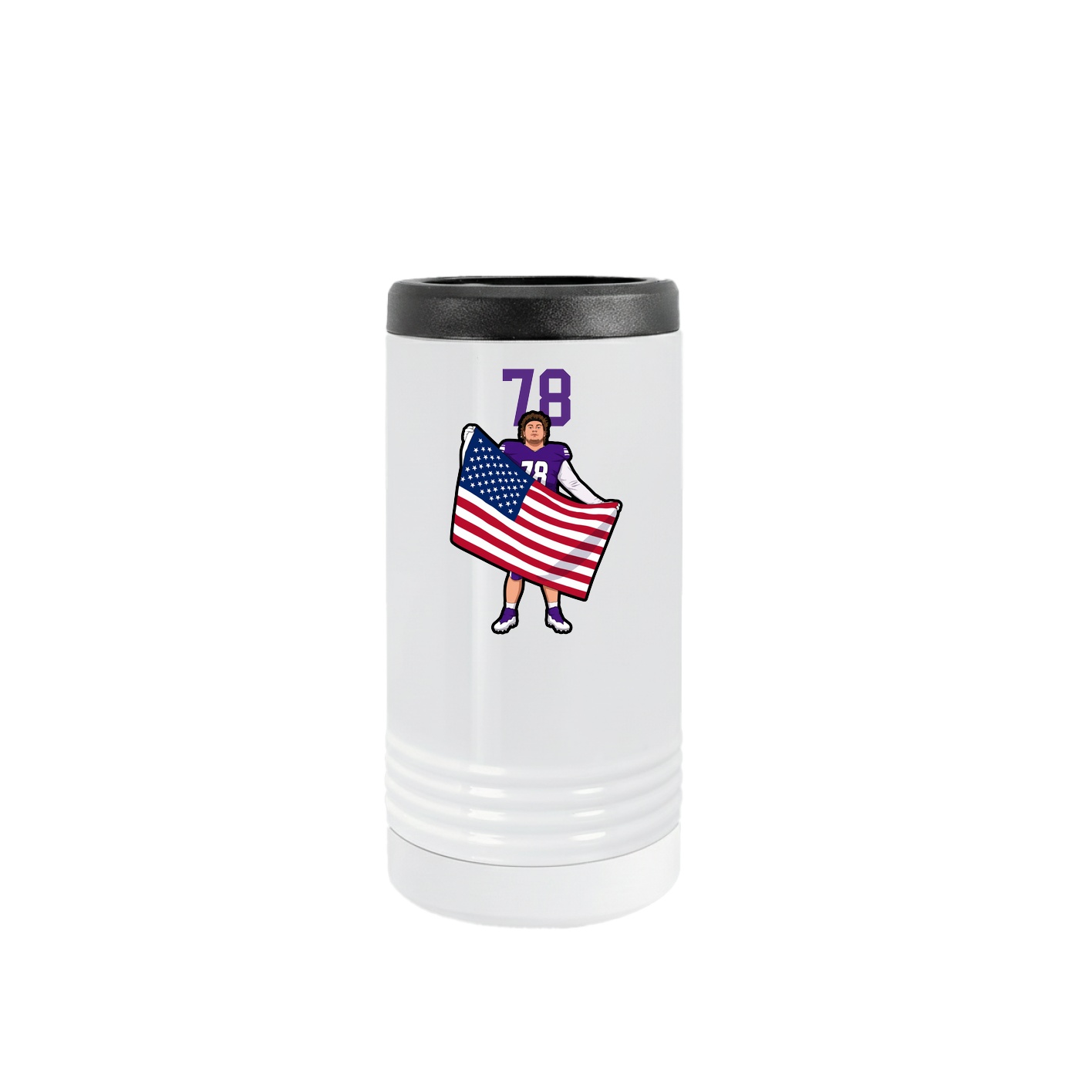 Slim Beverage Holder — Number Top in White