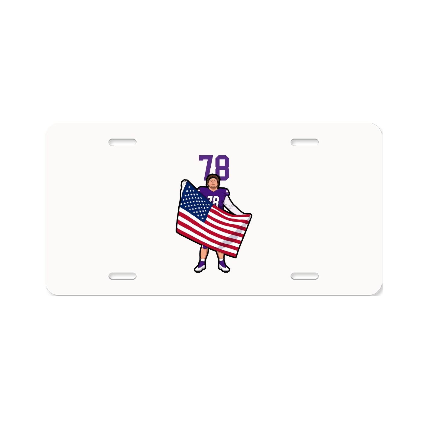 License Plate — Number Top in Classic