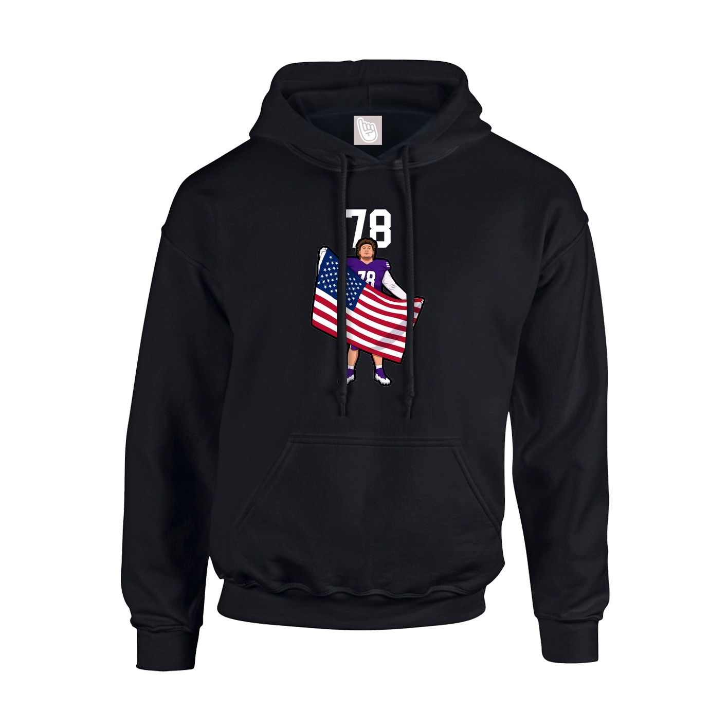 Hoodie — Number Top in Black