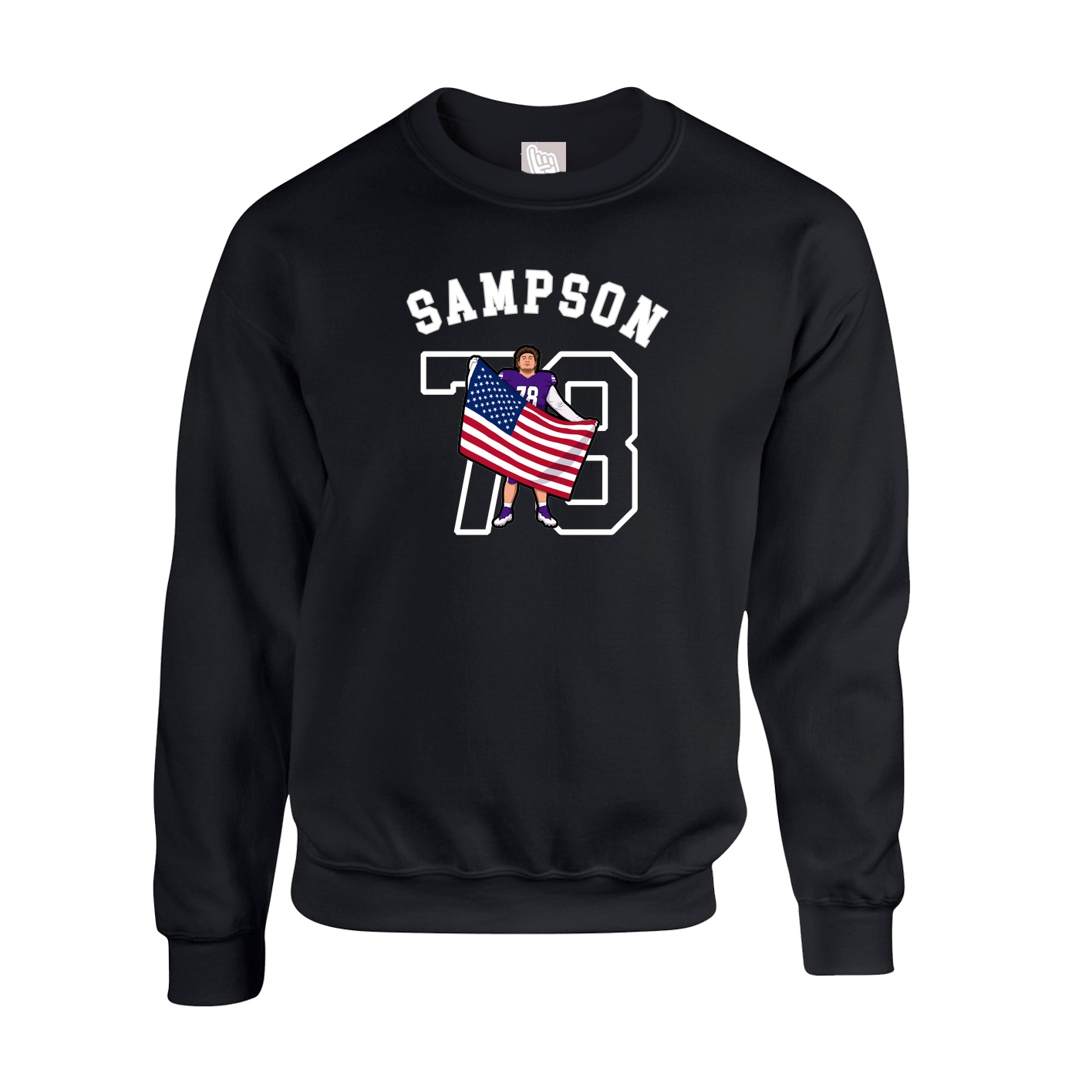 Fleece Crew — Shirsey Arch in Black