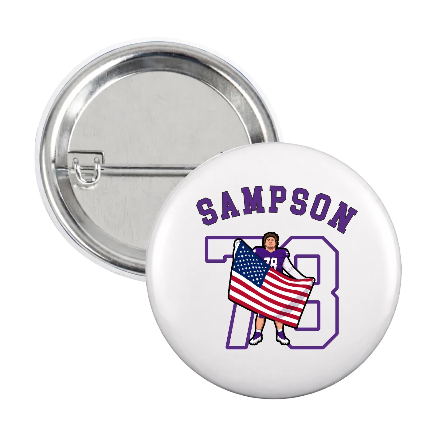 Game Day Button — Shirsey Arch in White