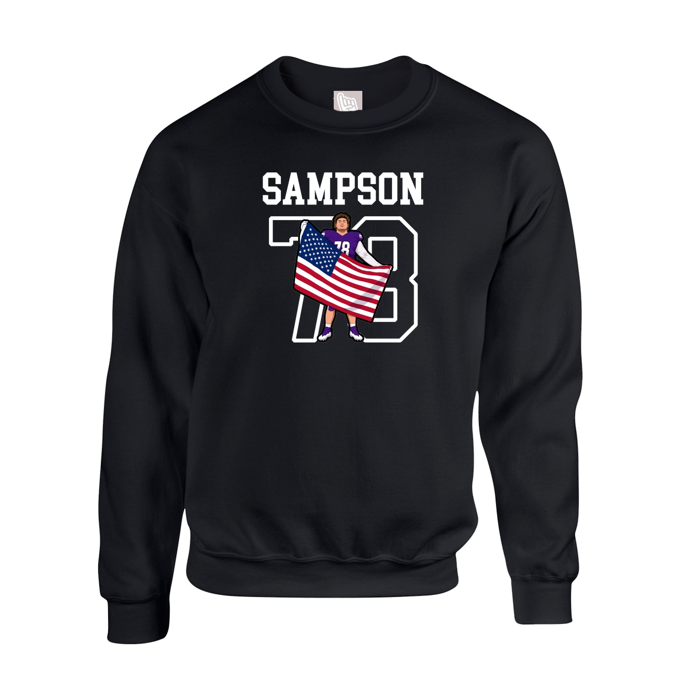 Fleece Crew — Shirsey in Black