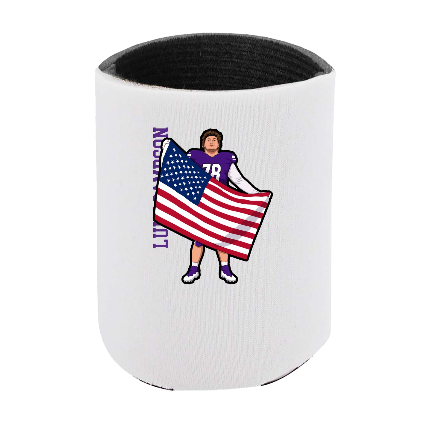 Can Holder — Name Vertical in White