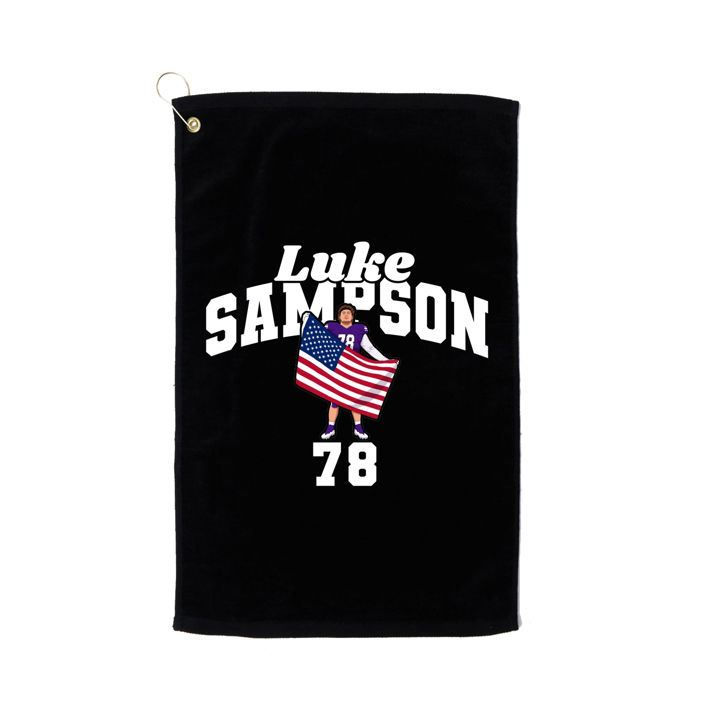 Golf Towel — Signature Arch in Black