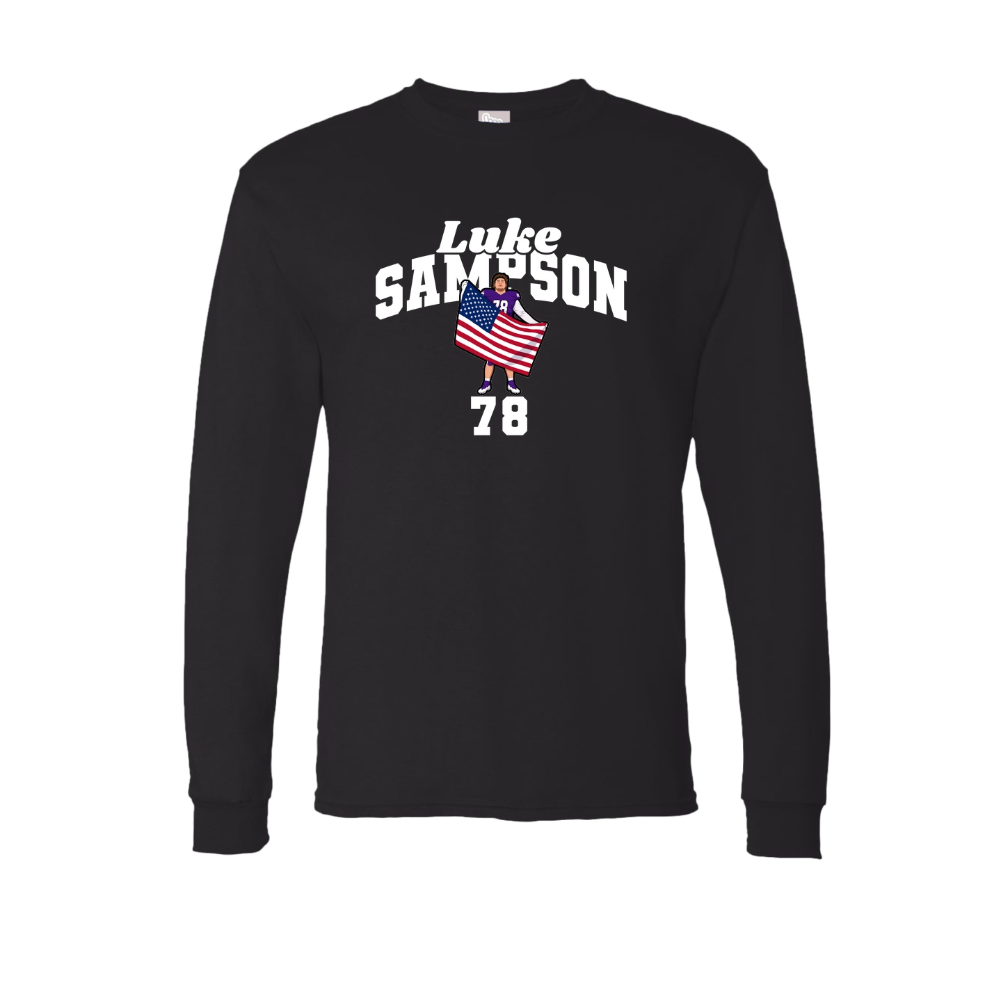 Long Sleeve Tee — Signature Arch in Black