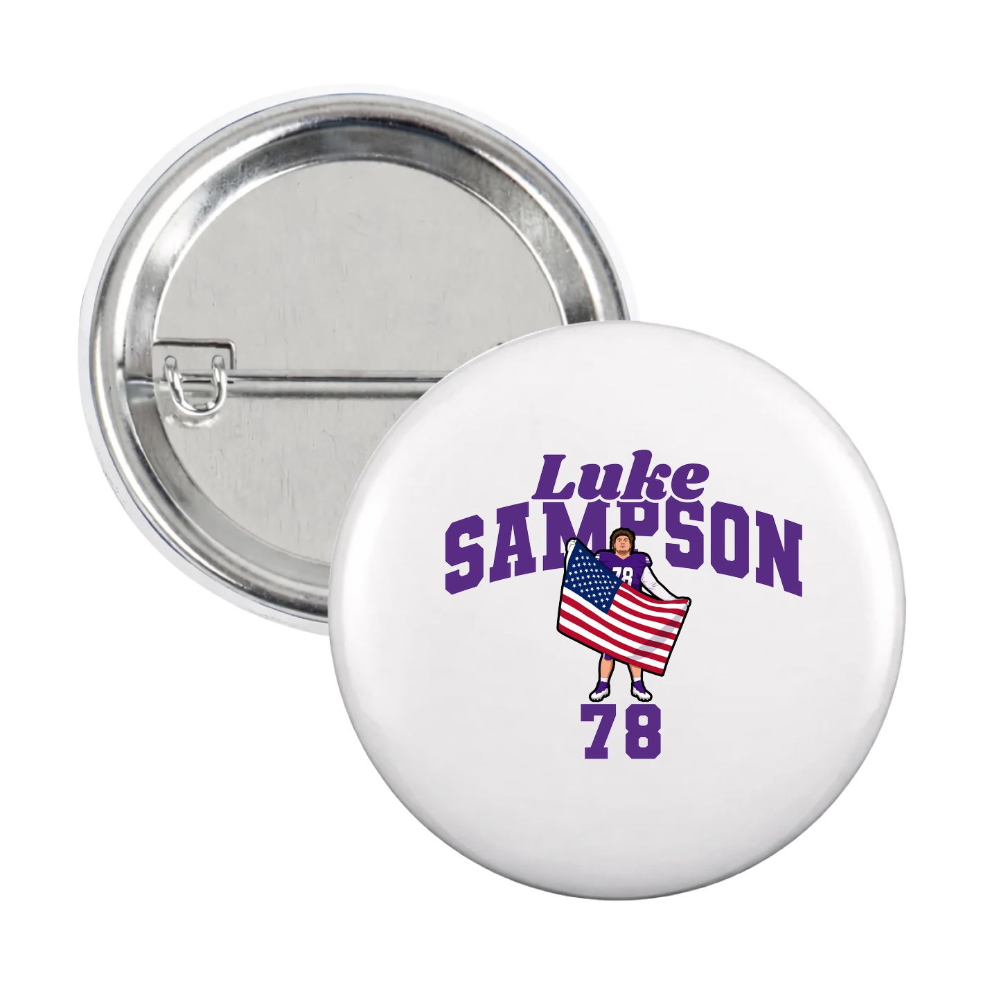 Game Day Button — Signature Arch in White