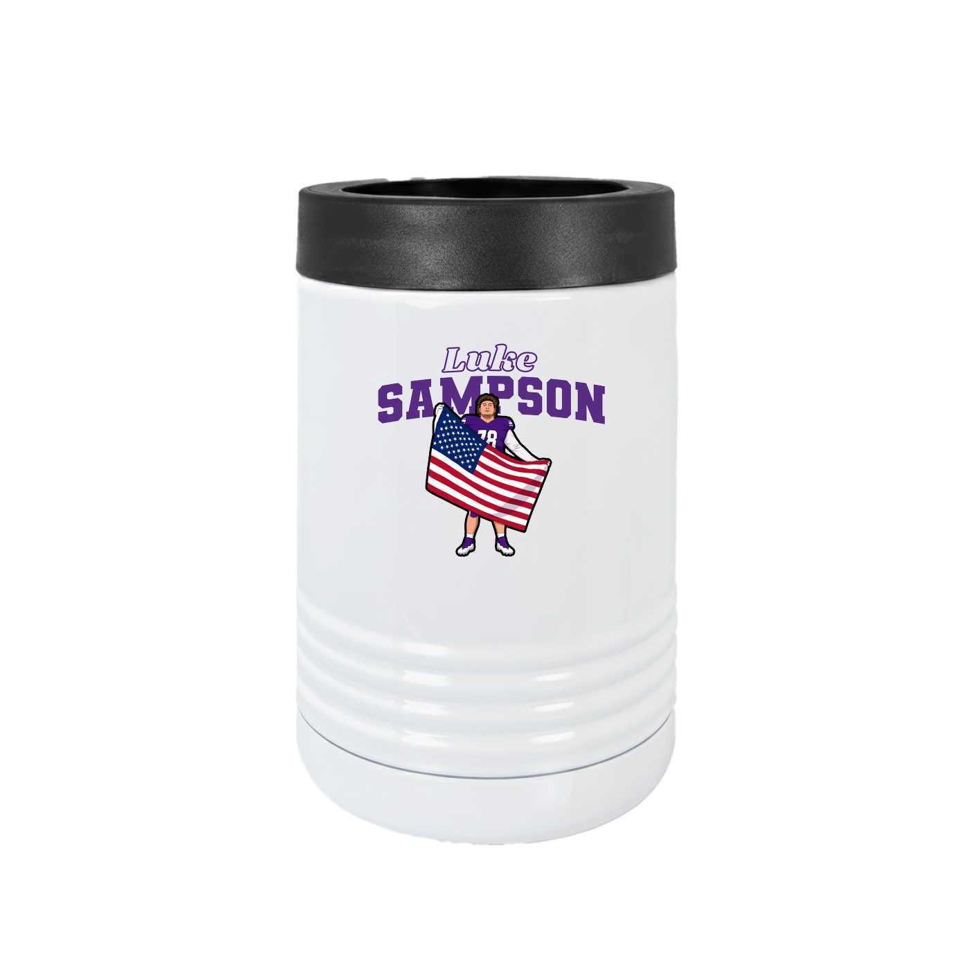 Beverage Holder — Name Arch in White