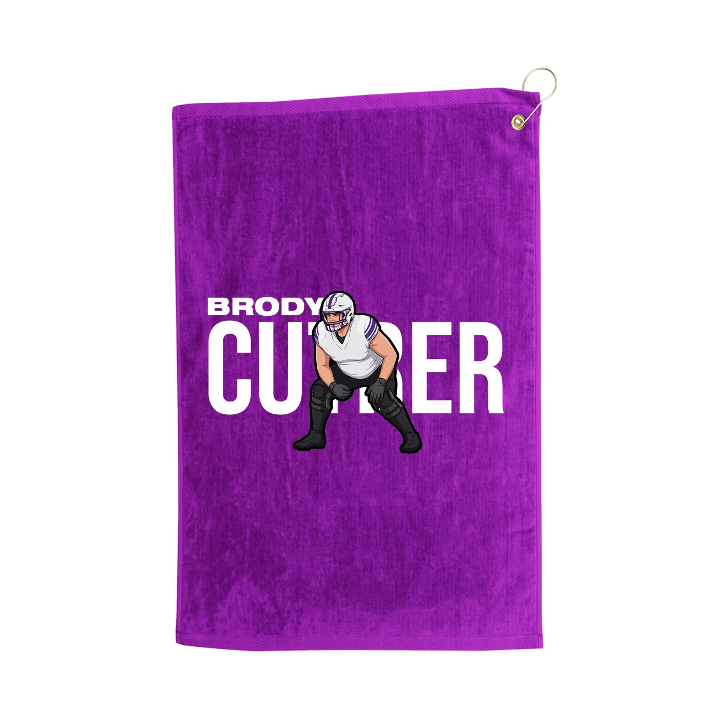 Golf Towel — Player Name in Purple