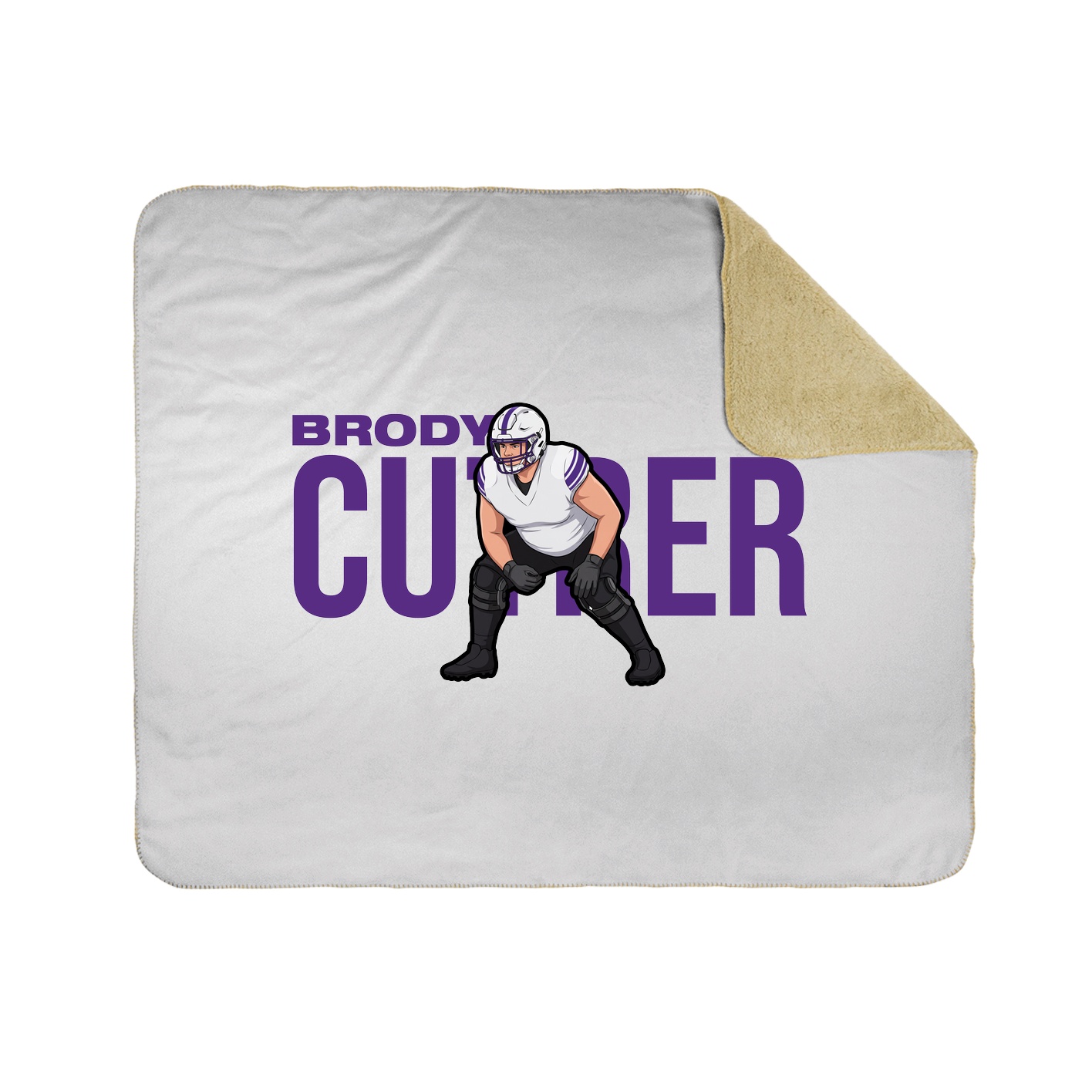 Throw Blanket — Player Name in White