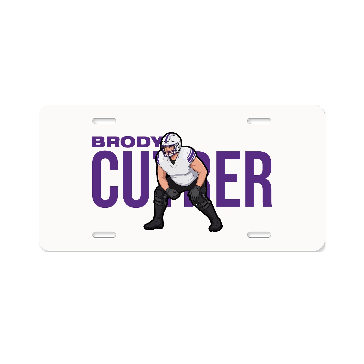 License Plate — Player Name in Classic