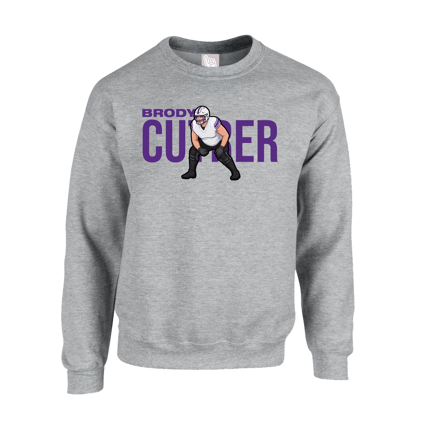 Fleece Crew — Player Name in Grey