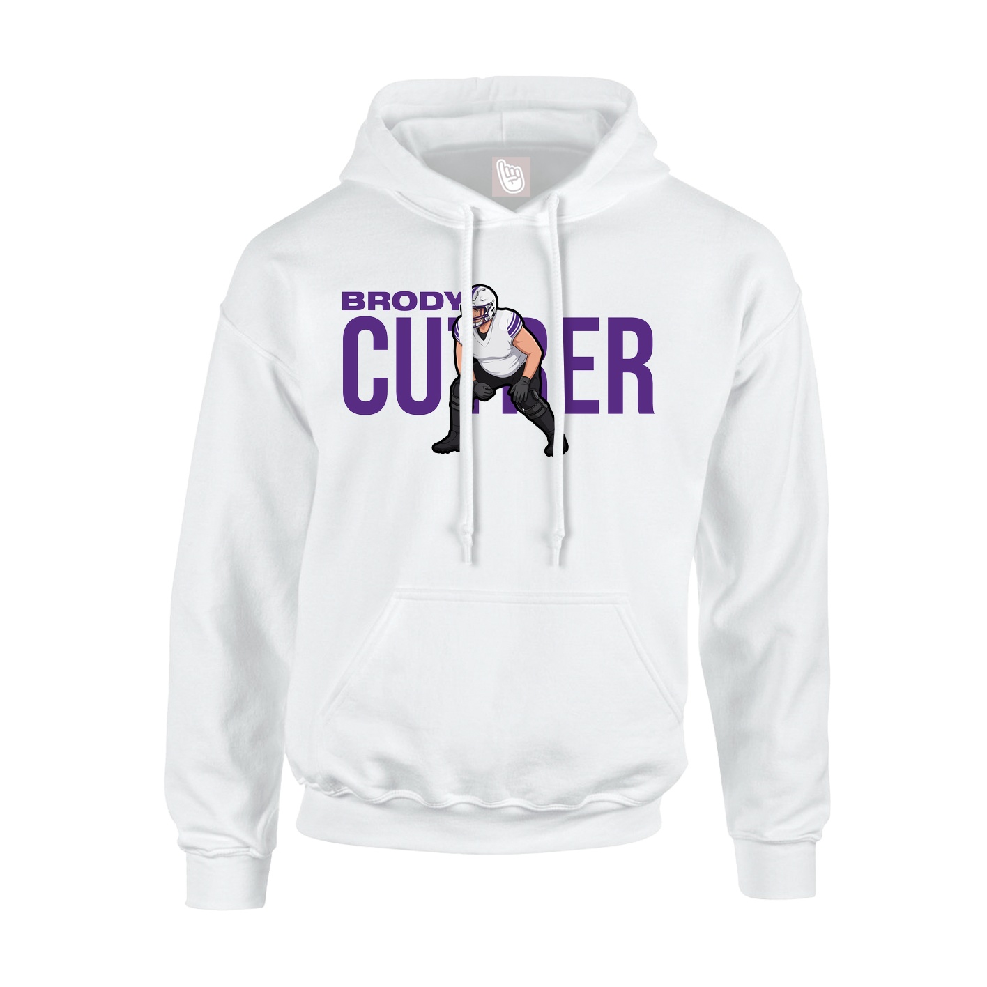 Youth Hoodie — Player Name in White
