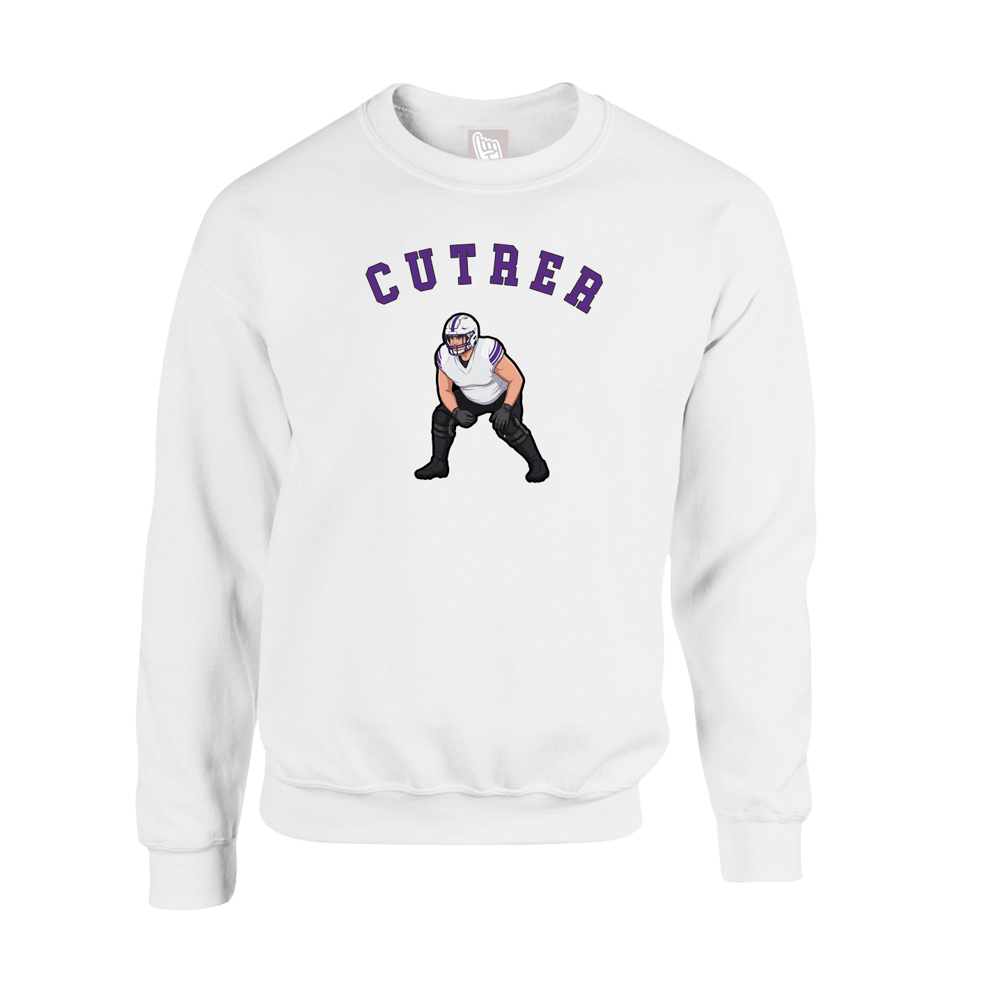 Fleece Crew — Shirsey Arch in White