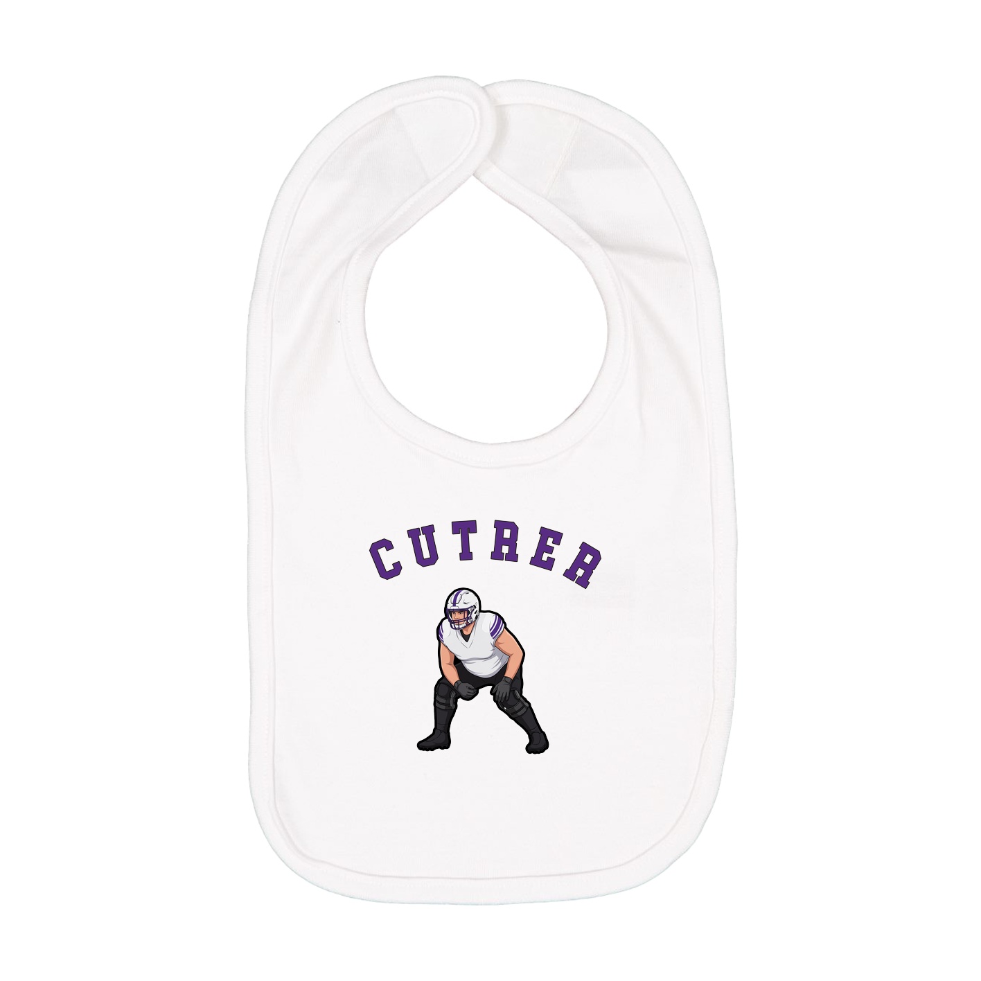 Infant Bib — Shirsey Arch in White
