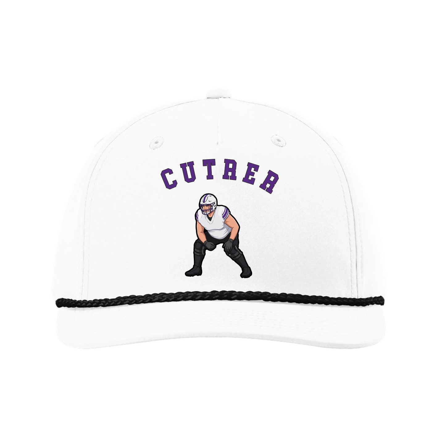 Five-Panel Classic Rope Cap — Shirsey Arch in White