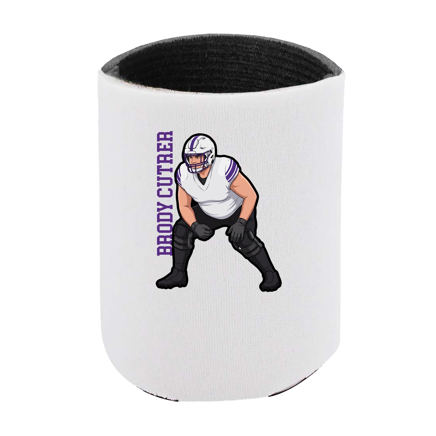 Can Holder — Name Vertical in White