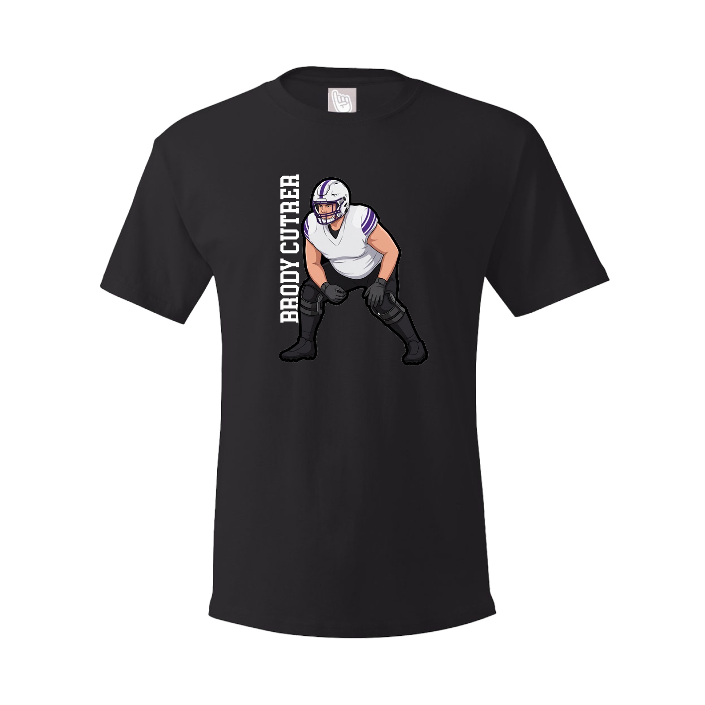 Tee — Name Vertical in Black