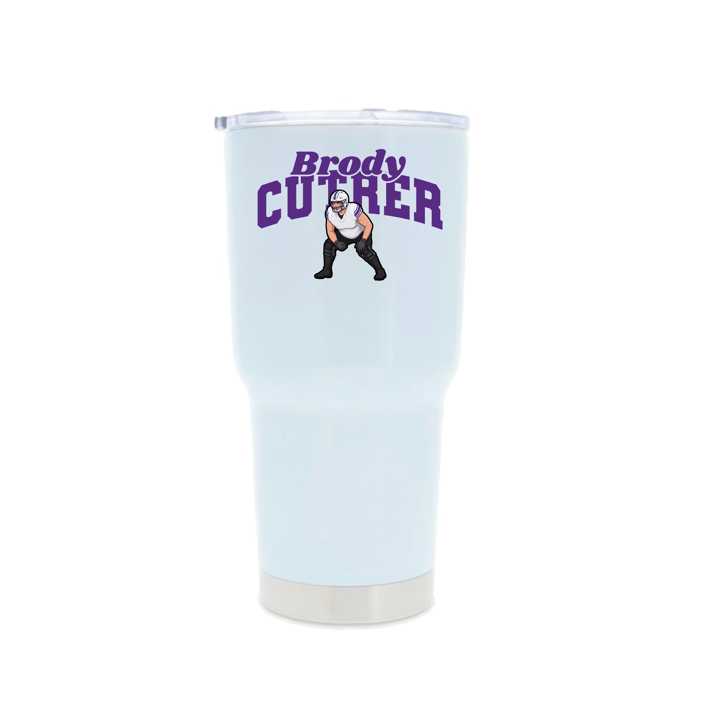 30oz Stainless Steel Tumbler — Signature Arch in White