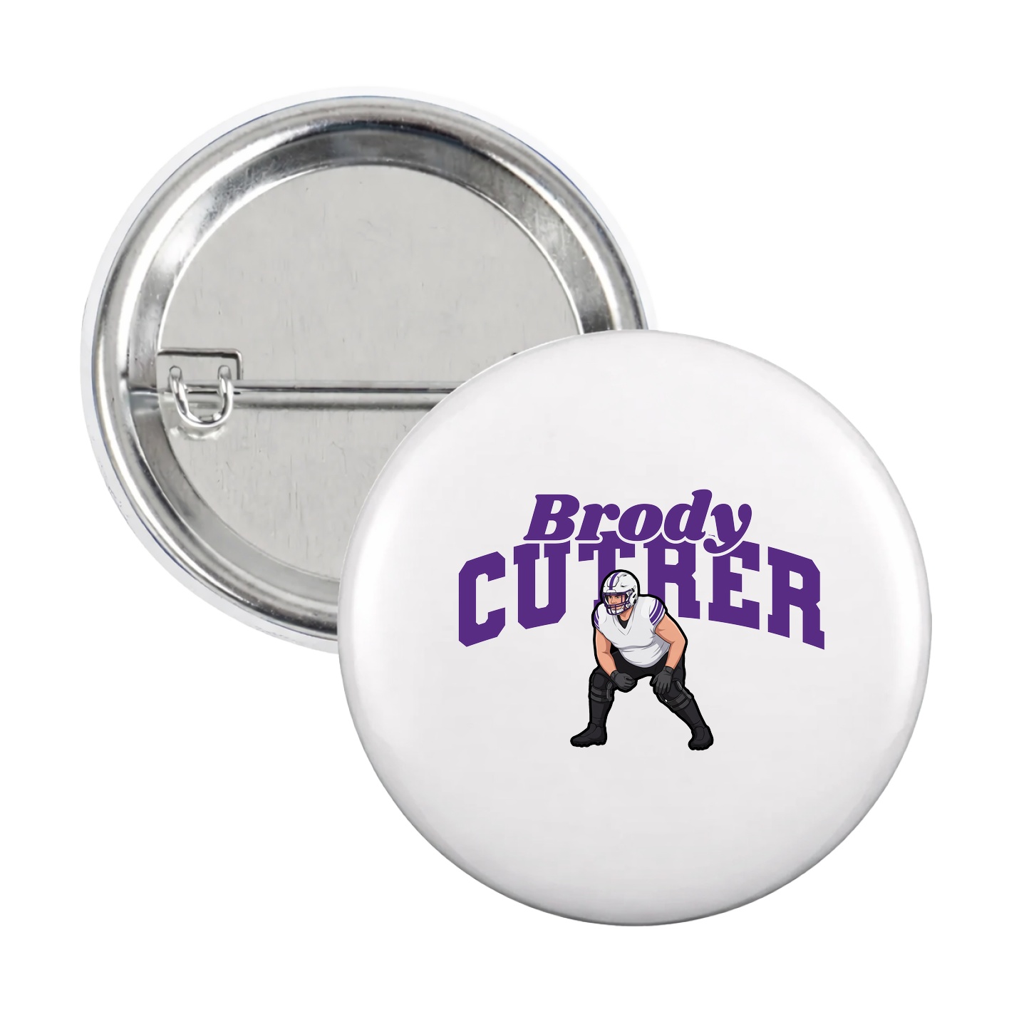 Game Day Button — Signature Arch in White