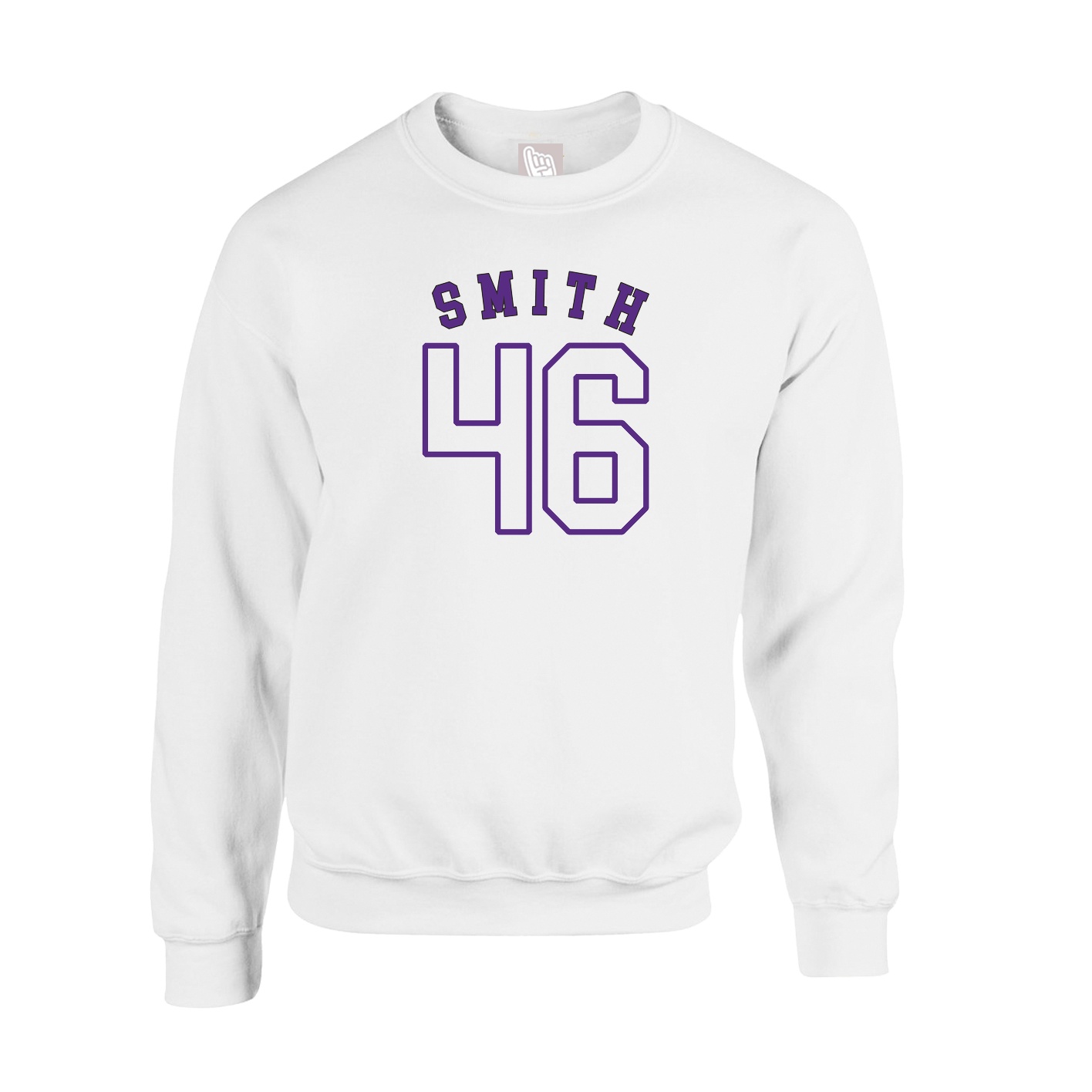 Fleece Crew — Shirsey Arch in White