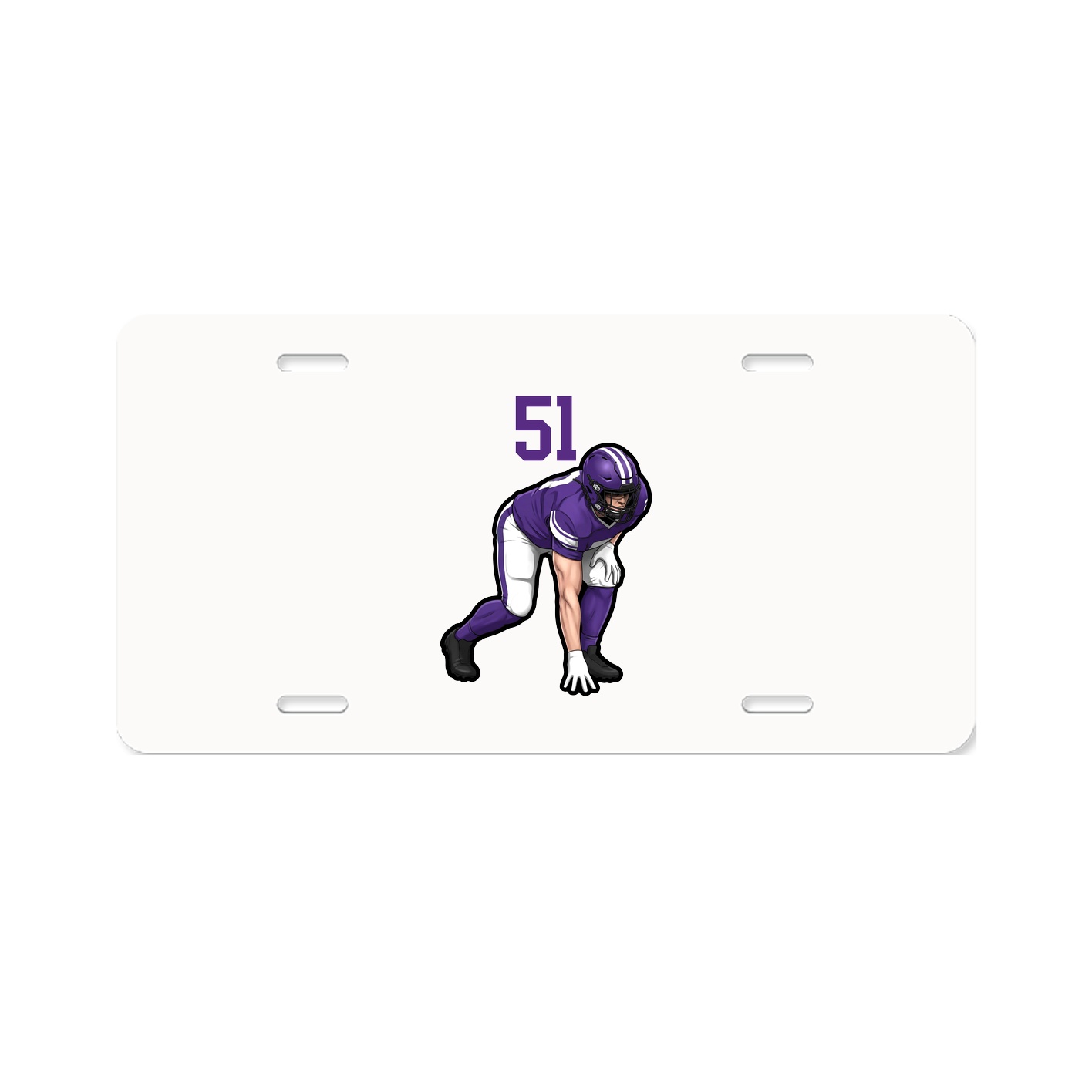 License Plate — Number Top in Classic