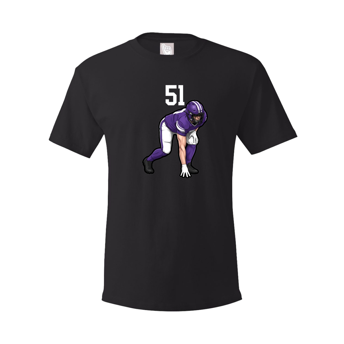 Youth Tee — Number Top in Black