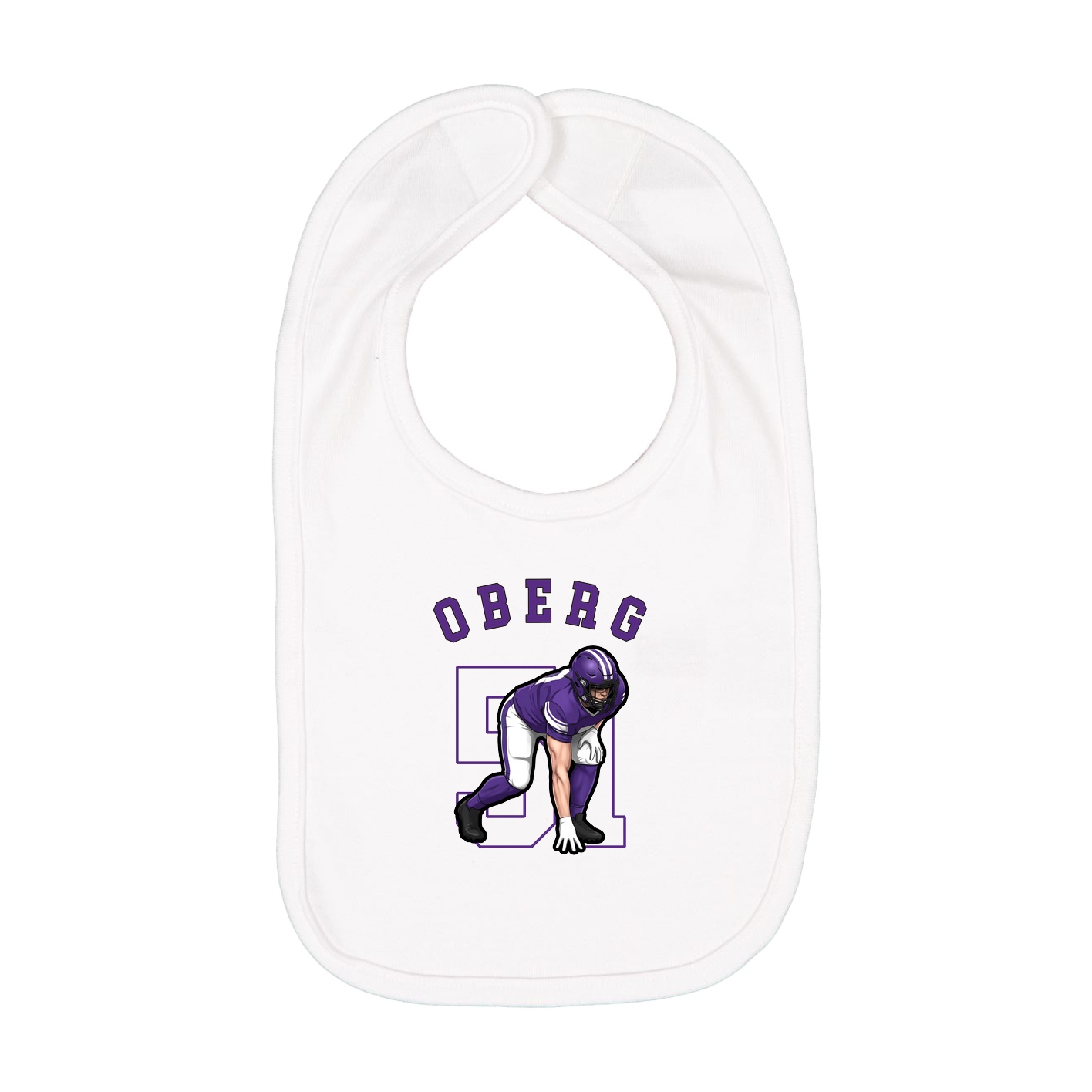 Infant Bib — Shirsey Arch in White