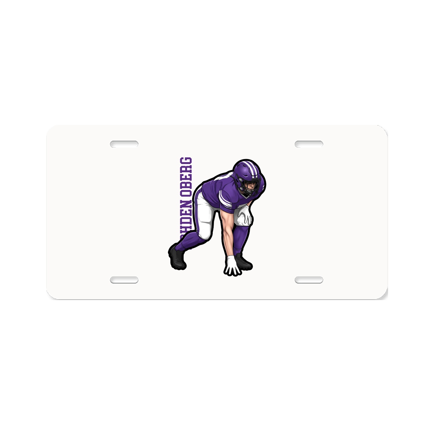 License Plate — Name Vertical in Classic
