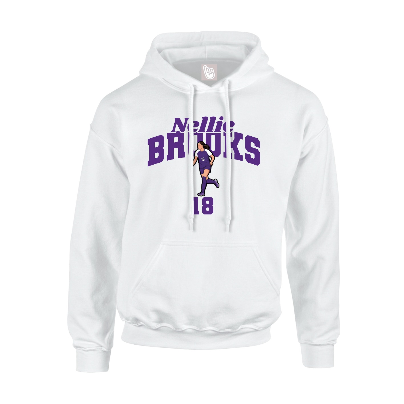 Hoodie — Signature Arch in White