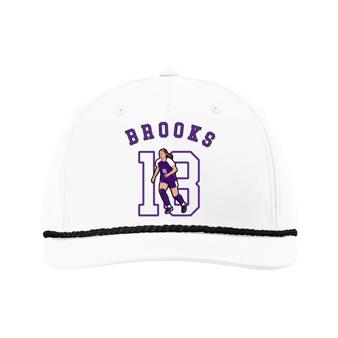 Five-Panel Classic Rope Cap — Shirsey Arch in White