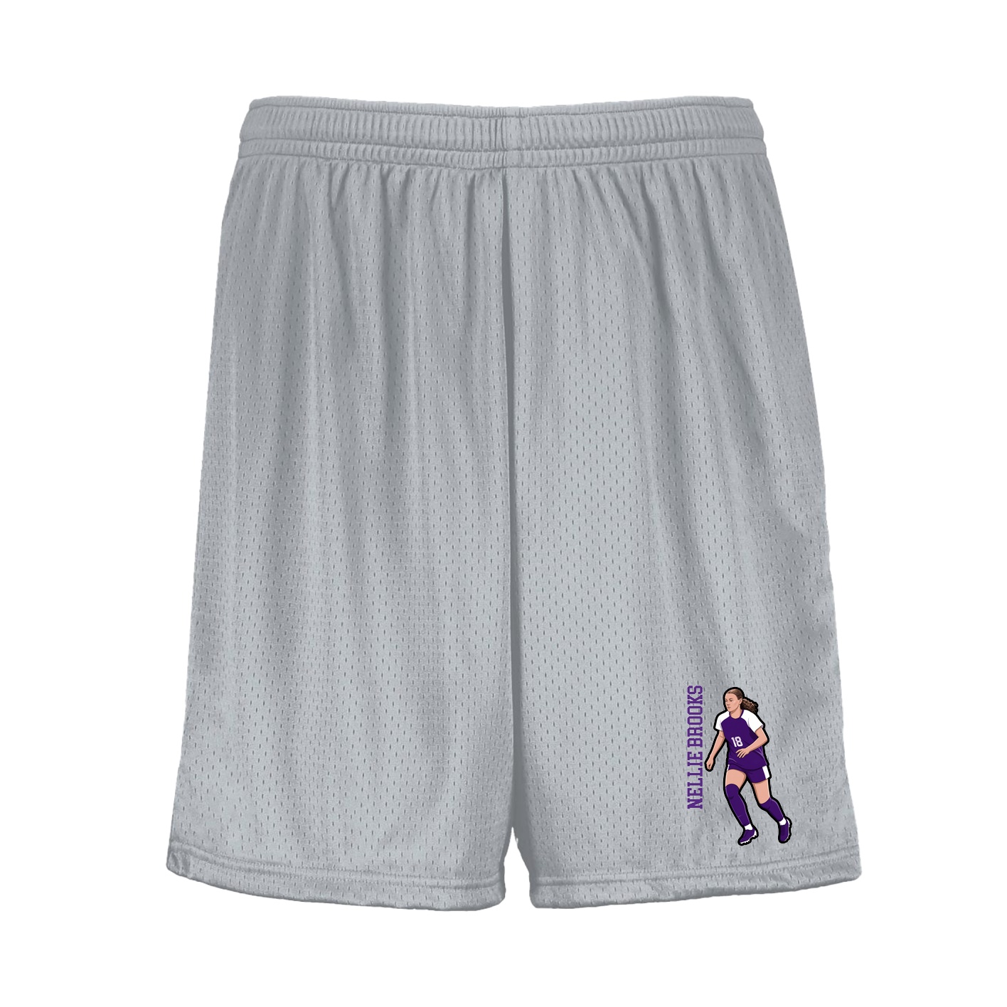Shorts — Name Vertical in Silver