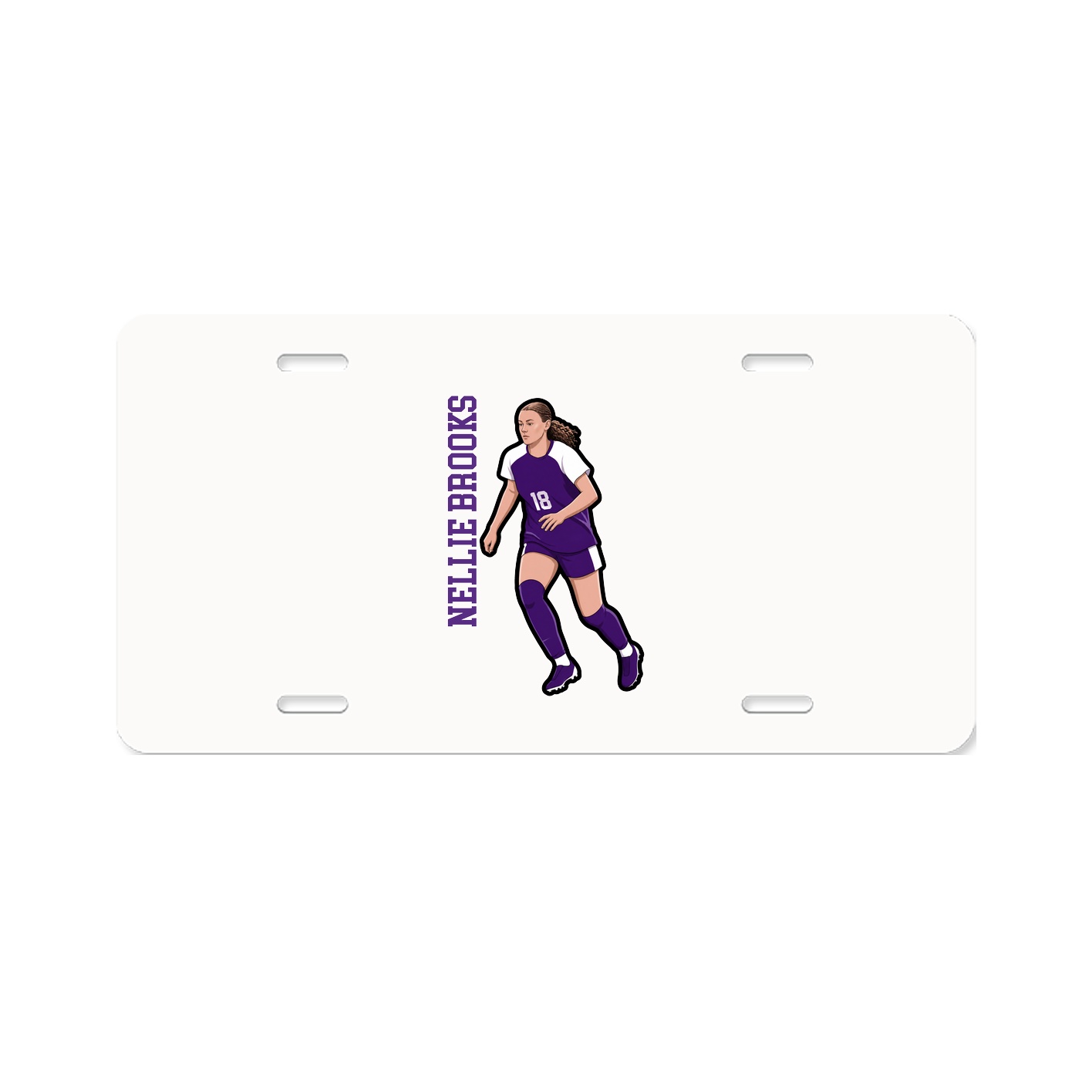 License Plate — Name Vertical in Classic