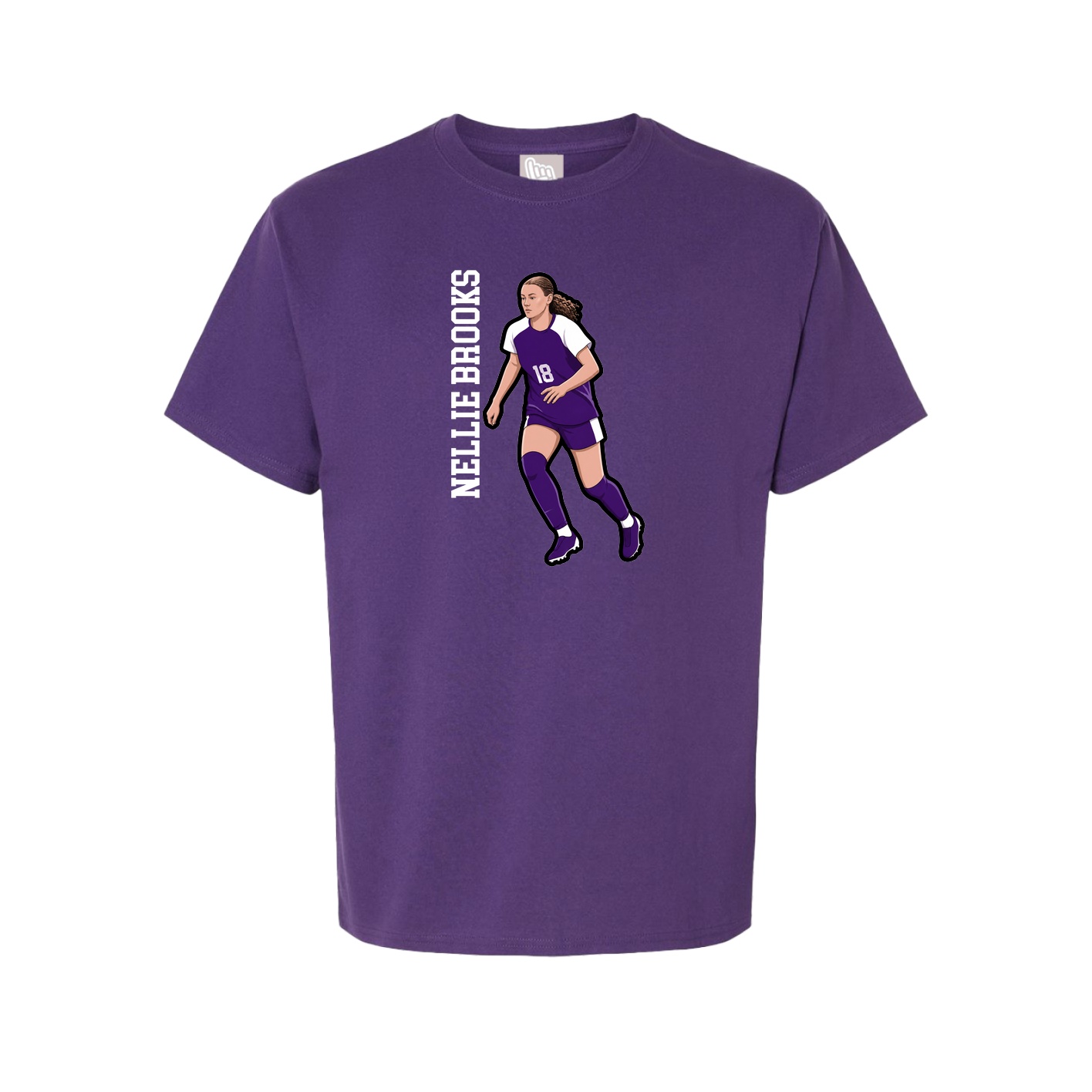 Tee — Name Vertical in Purple