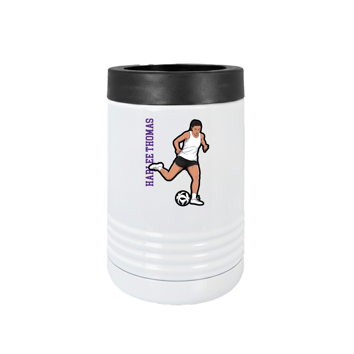 Beverage Holder — Name Vertical in White
