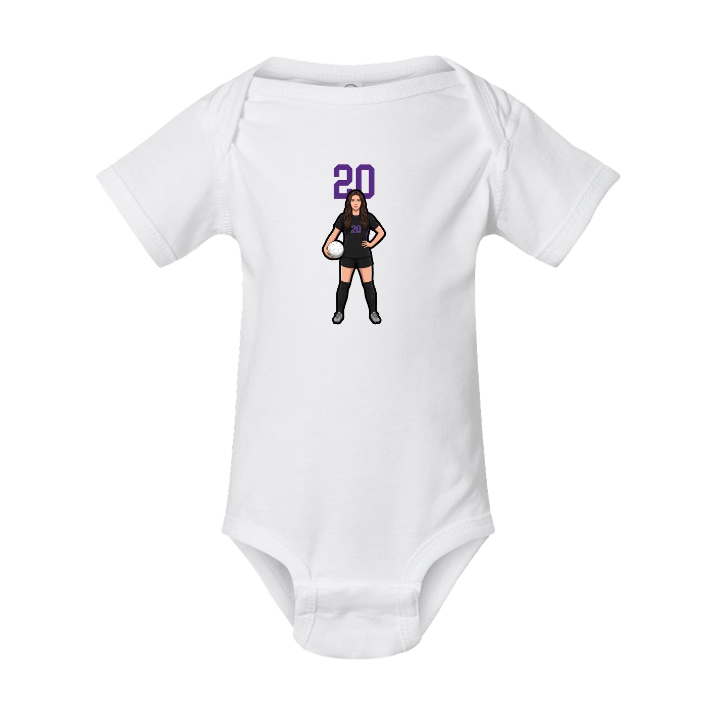 Baby Onesie — Number Top in White