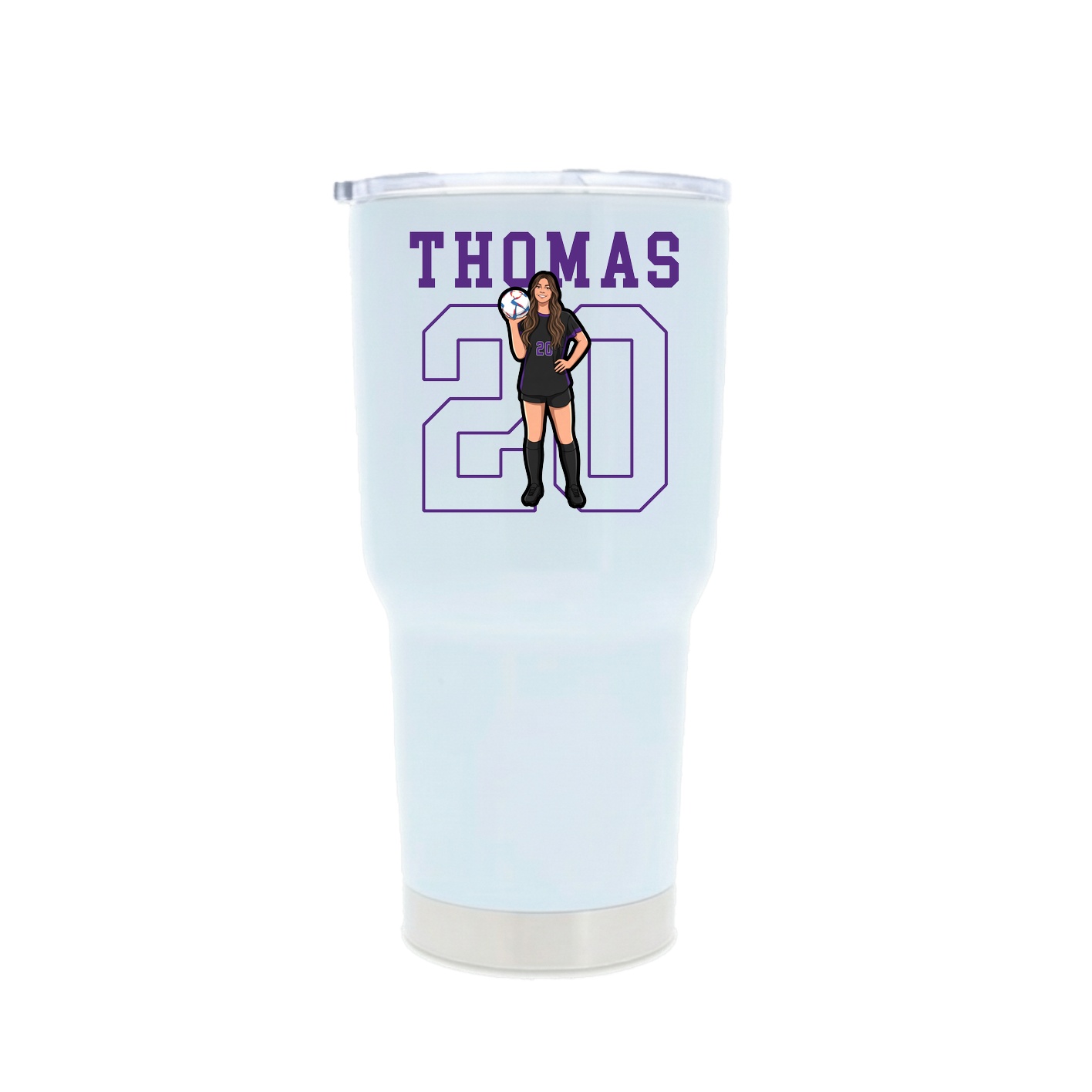 30oz Stainless Steel Tumbler — Shirsey in White