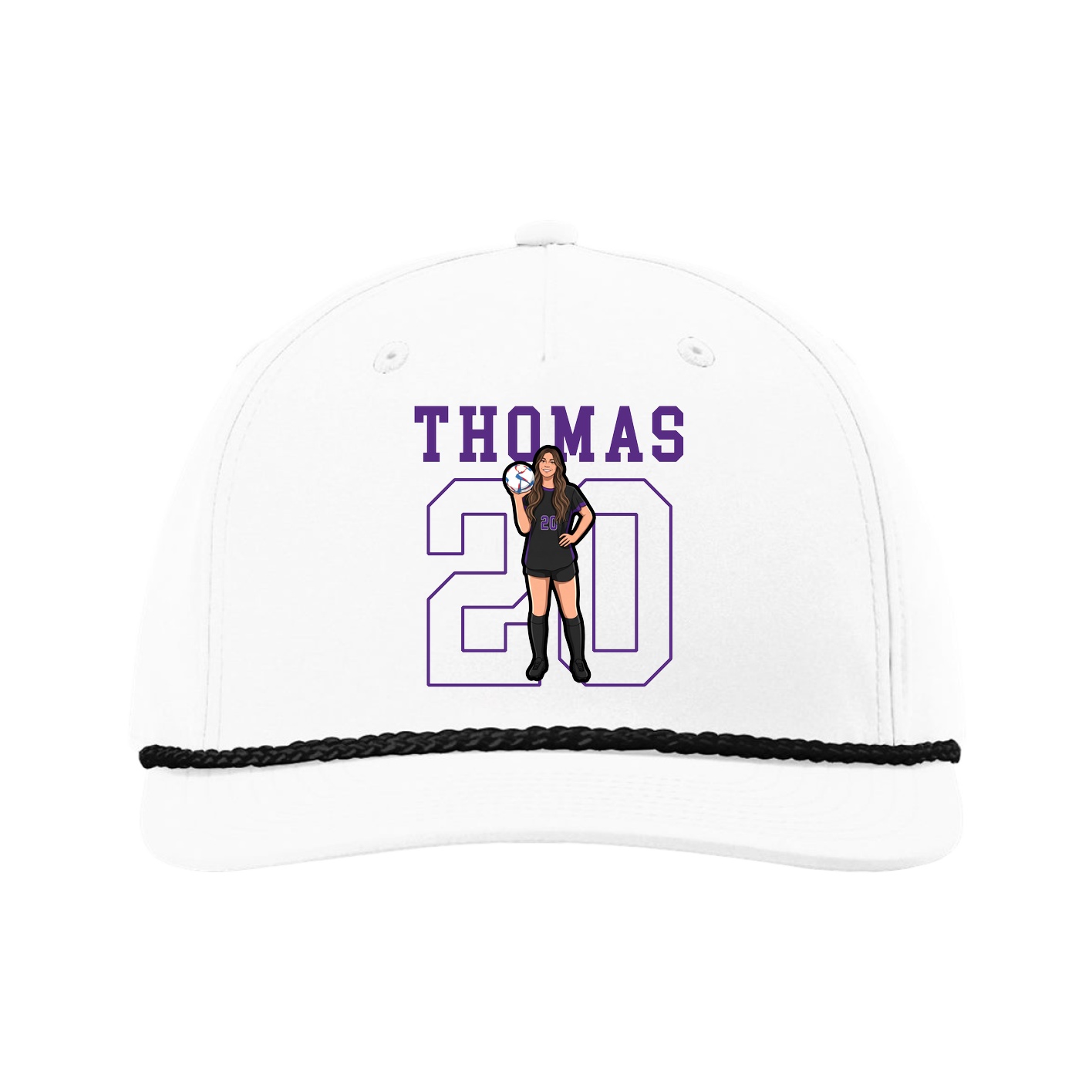Five-Panel Classic Rope Cap — Shirsey in White