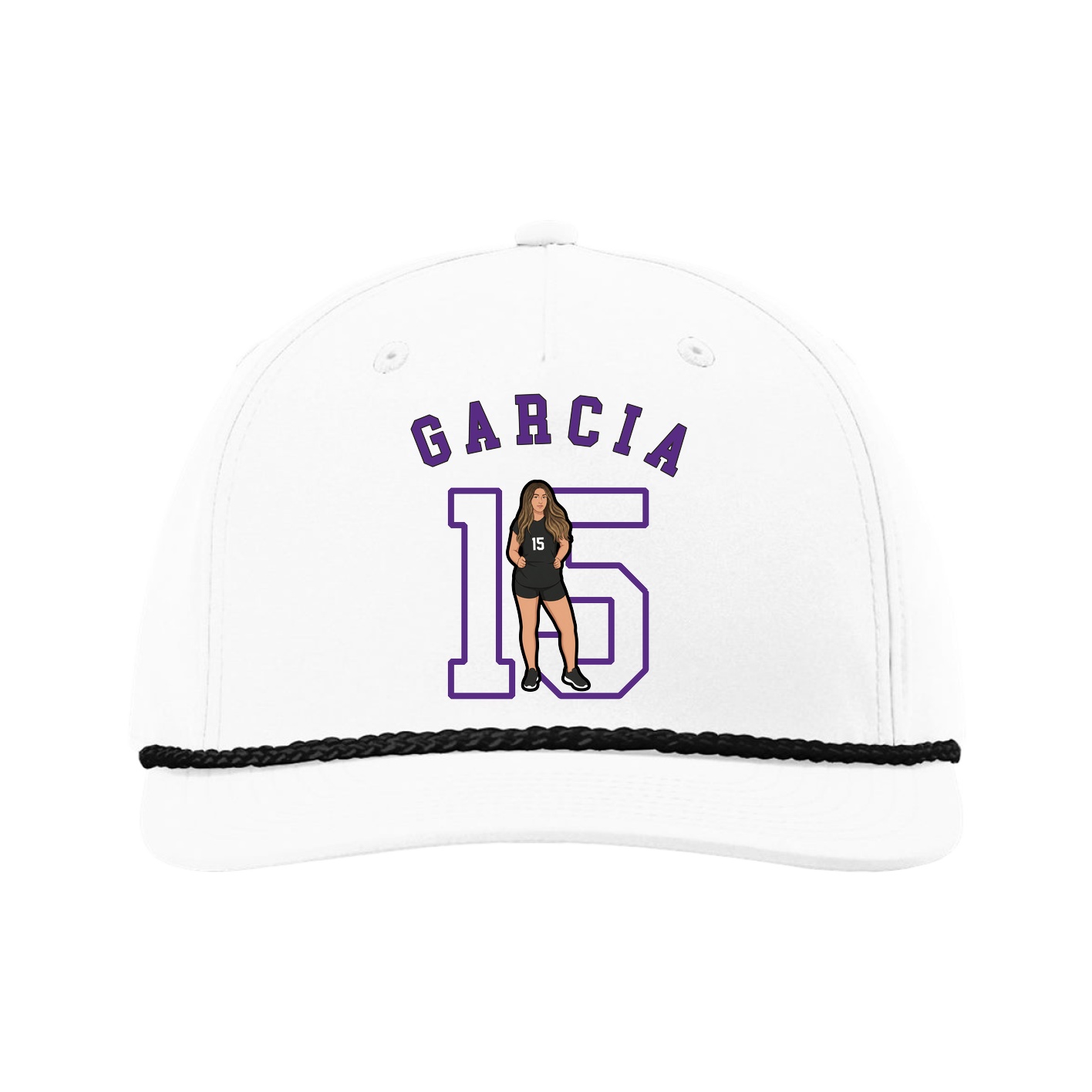 Five-Panel Classic Rope Cap — Shirsey Arch in White