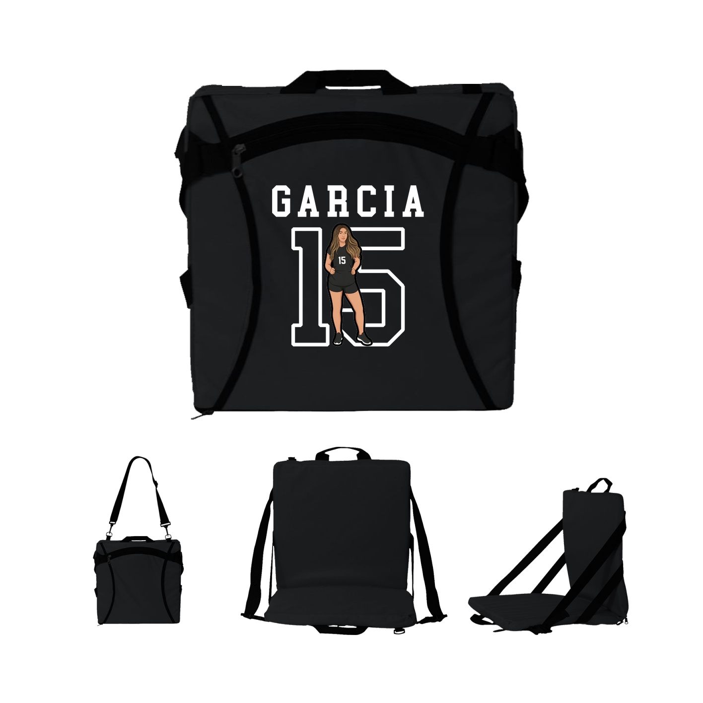 Folding Stadium Seat — Shirsey in Black