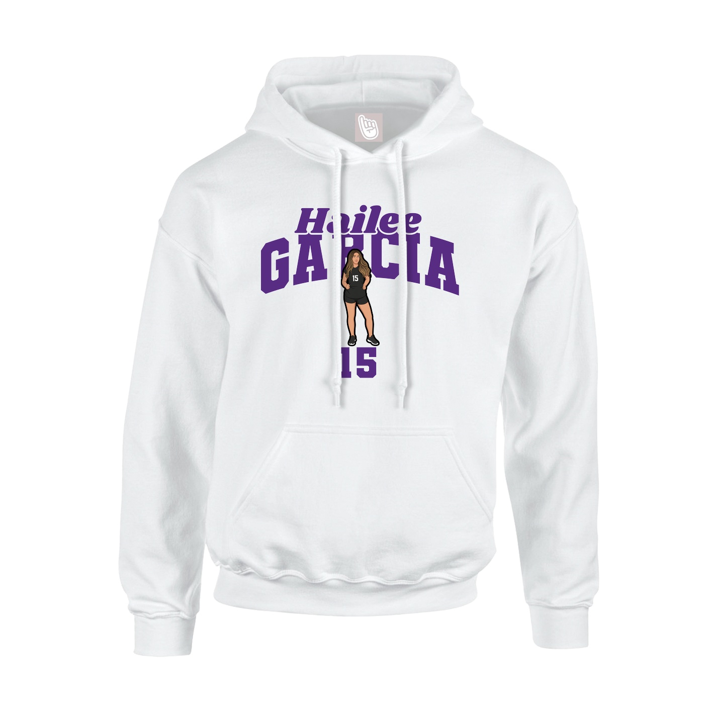 Hoodie — Signature Arch in White