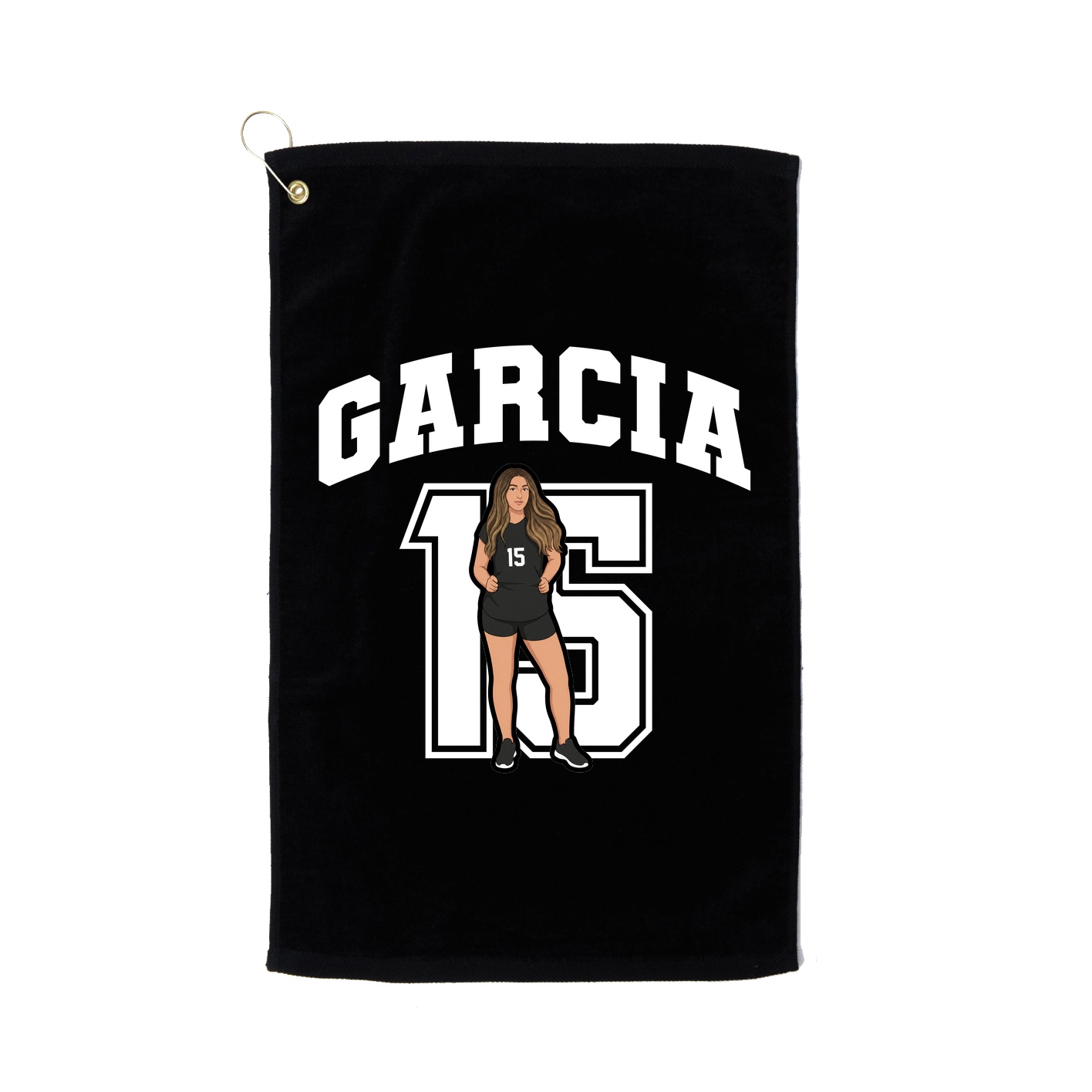 Golf Towel — Number in Black