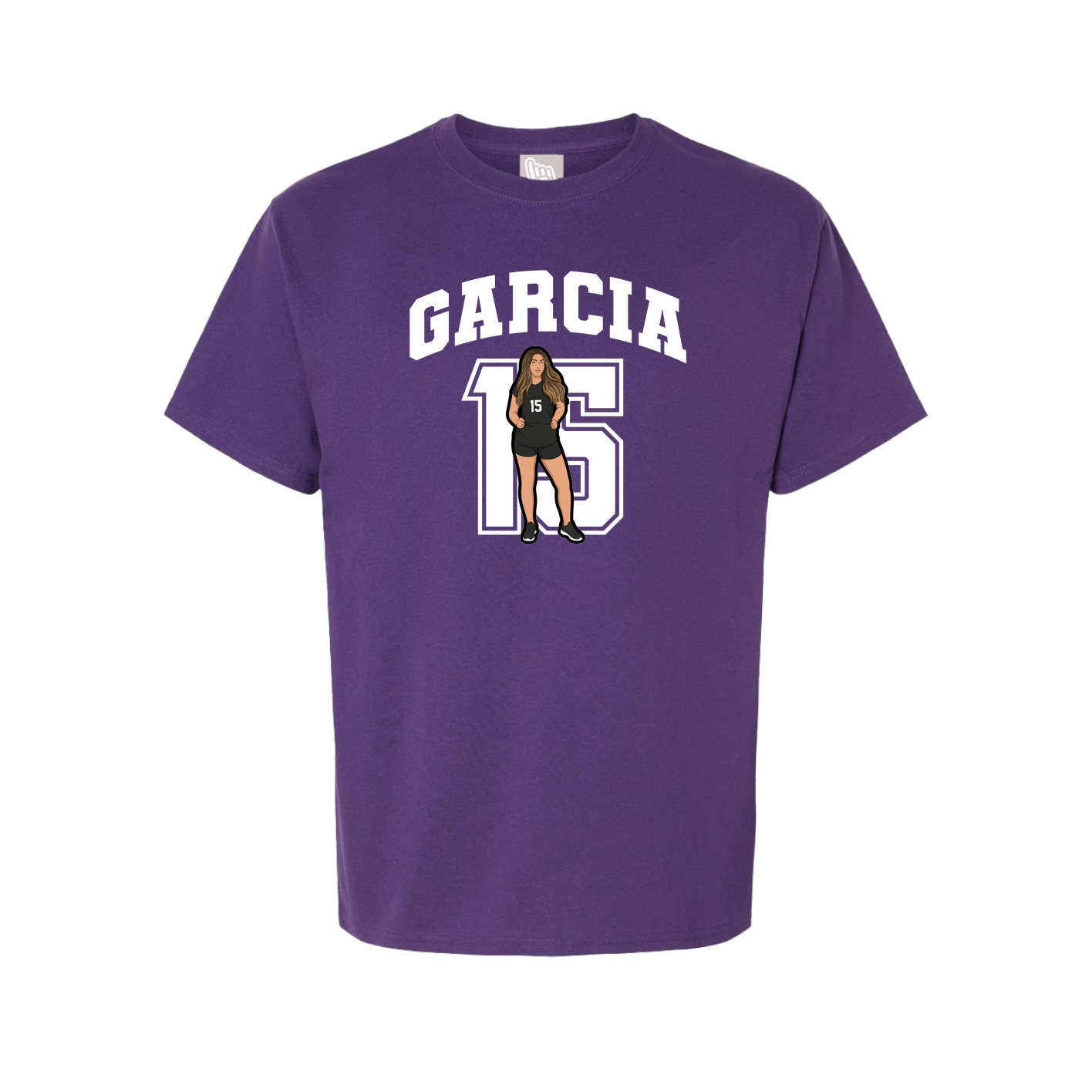 Youth Tee — Number in Purple