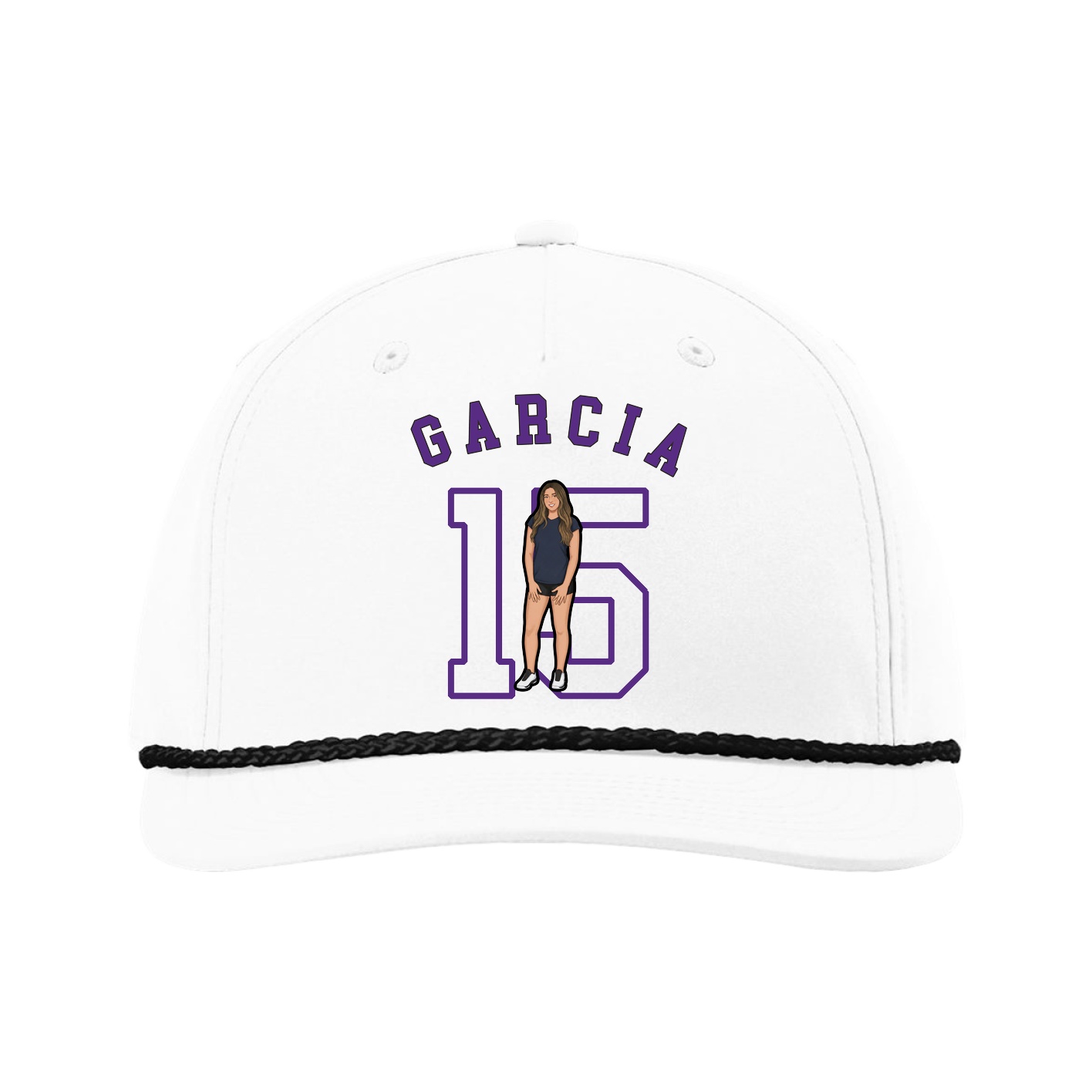 Five-Panel Classic Rope Cap — Shirsey Arch in White