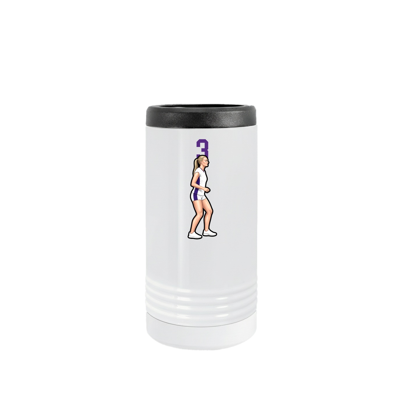 Slim Beverage Holder — Number Top in White