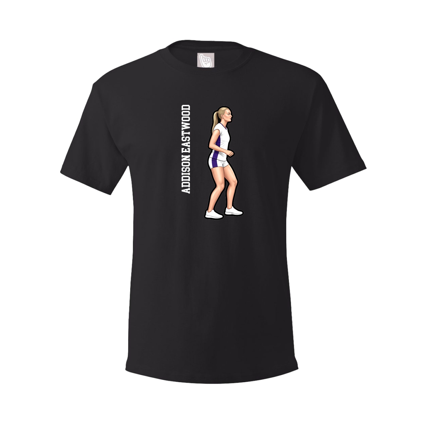 Tee — Name Vertical in Black